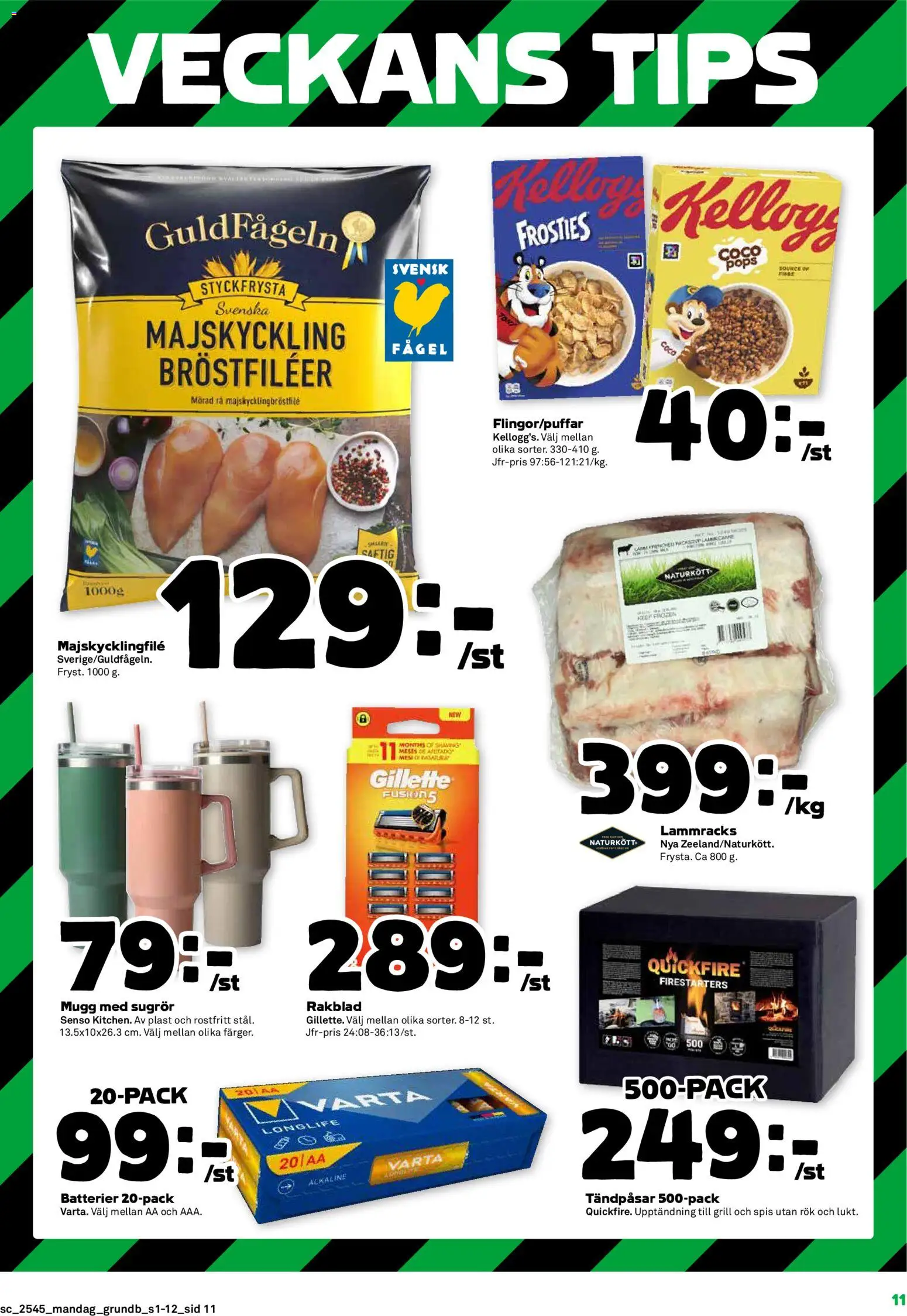 Coop Forum reklamblad aktuell från 03.11.2025 | Sida: 11 | Produkter: Batterier, Grill, Rakblad, Spis