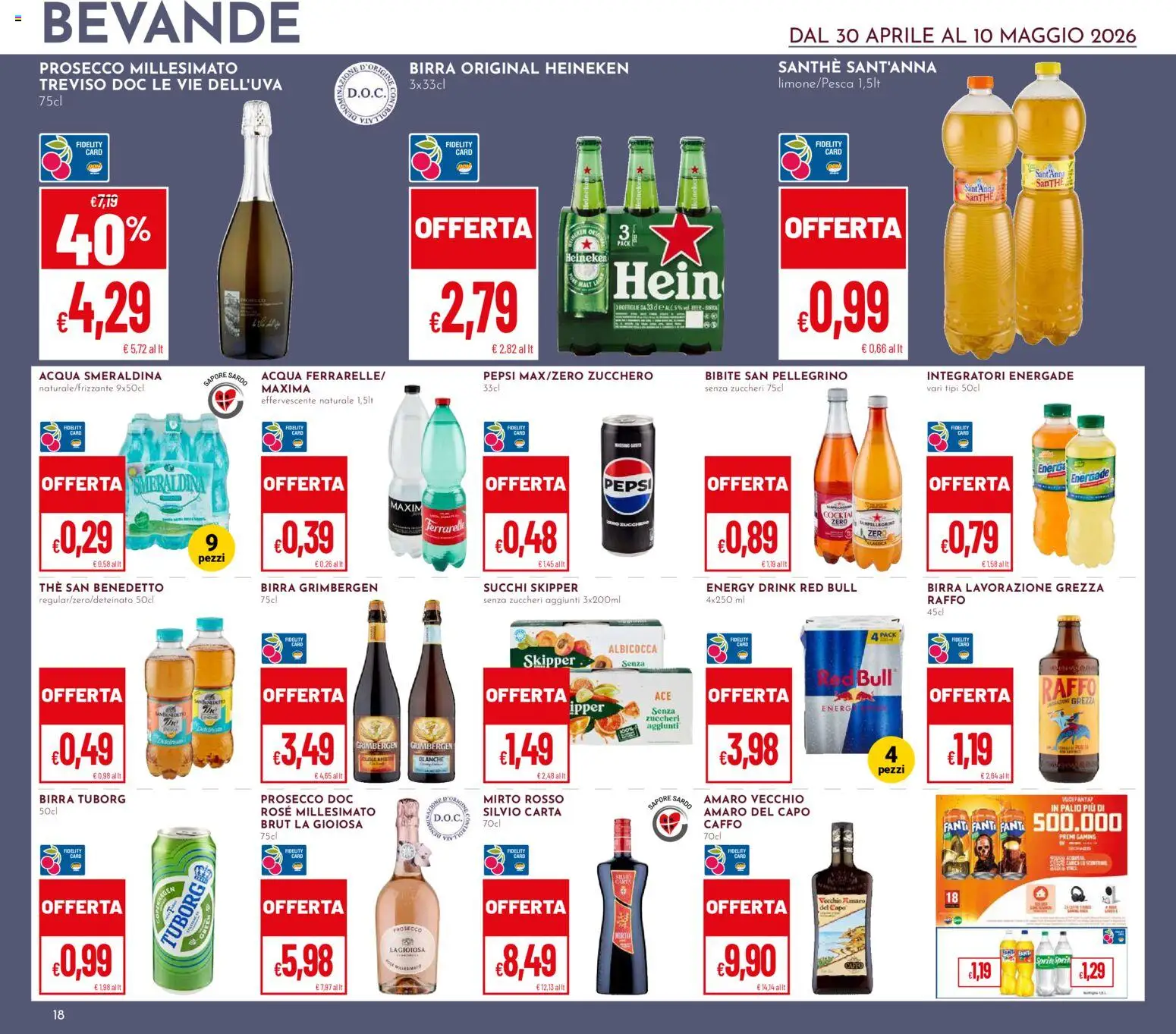Volantino Pan del 30.04.2026 | Pagina: 18 | Prodotti: The, Fanta, Heineken, Amaro