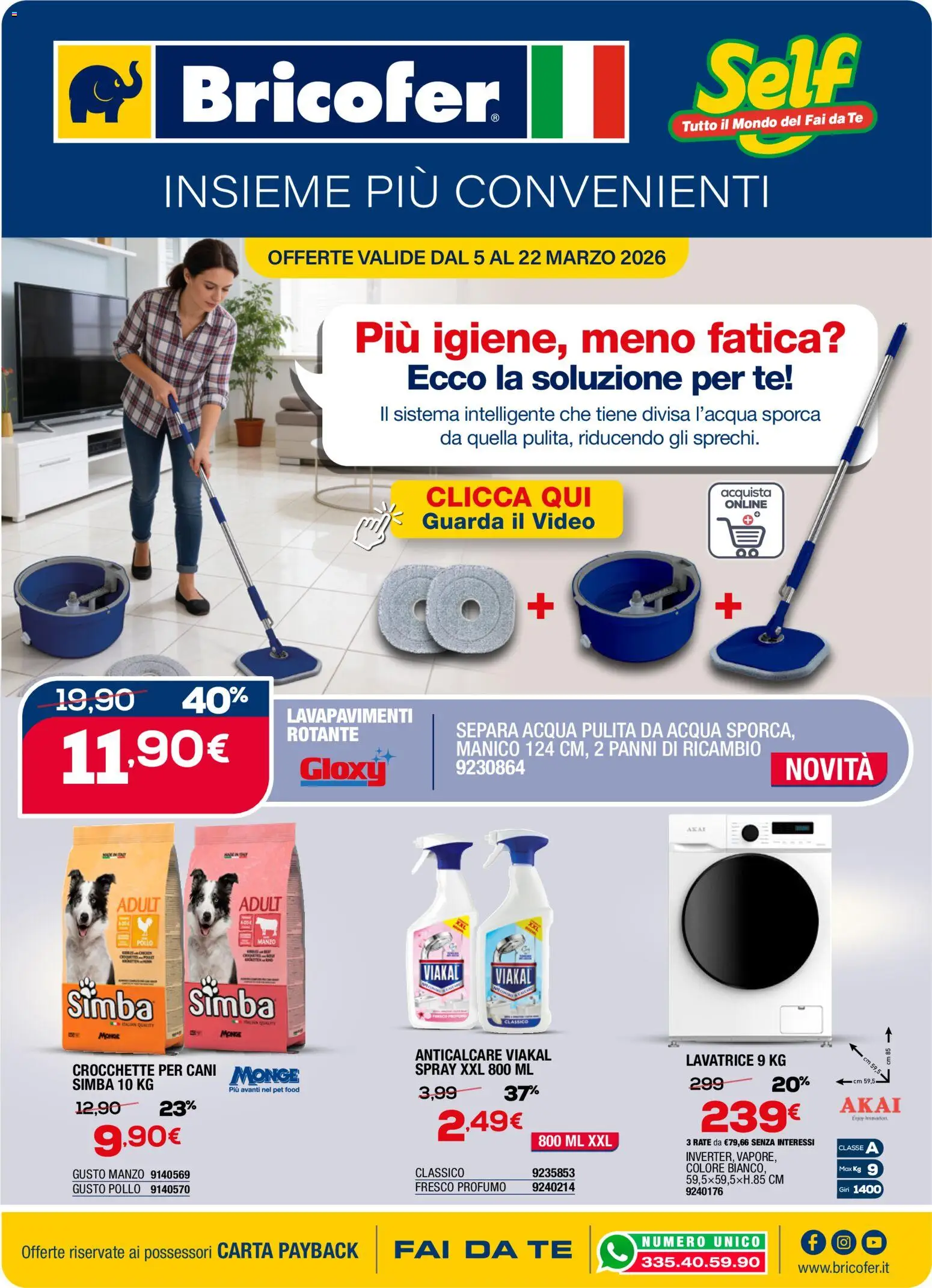 Volantino Self del 05.03.2026 | Pagina: 9 | Prodotti: Tè, Manzo, Acqua, Lavatrice