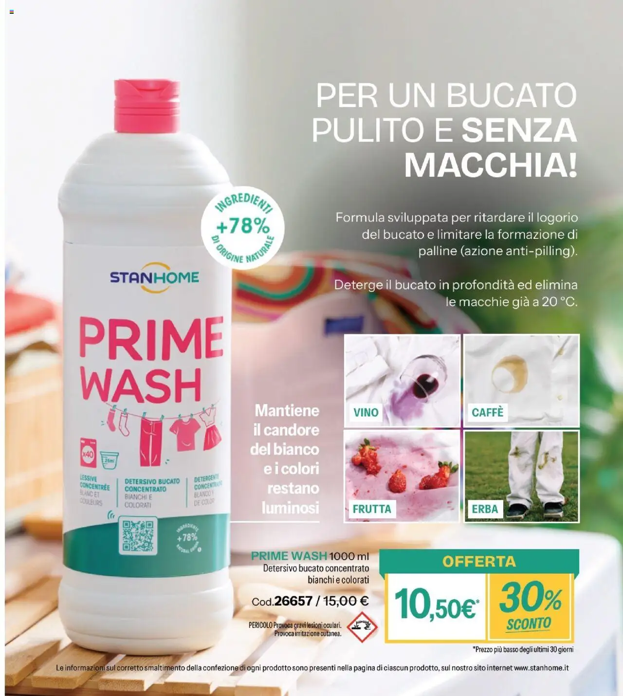 Volantino Stanhome del 30.09.2025 | Pagina: 29 | Prodotti: Caffè, Detergente, Frutta, Vino