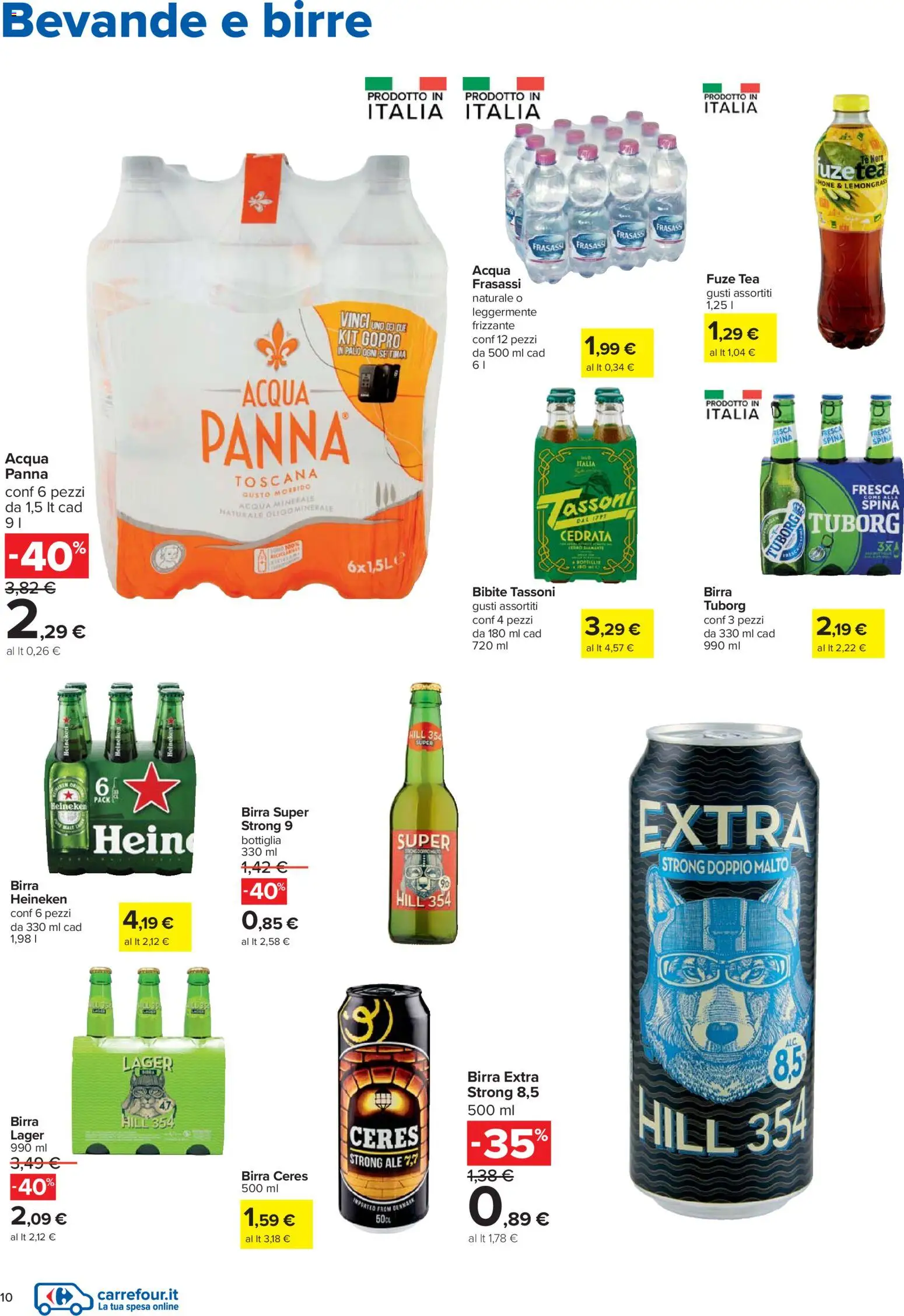 Volantino Carrefour del 27.11.2025 | Pagina: 10 | Prodotti: Acqua Panna, Bibite, Acqua minerale, Bottiglia
