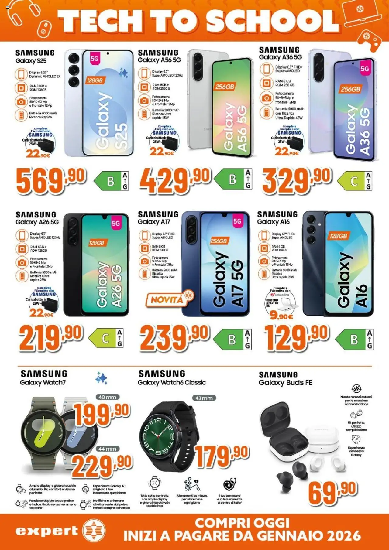 Volantino Expert del 14.08.2025 | Pagina: 8 | Prodotti: Samsung Galaxy, Fotocamera, Batteria, Caricabatterie