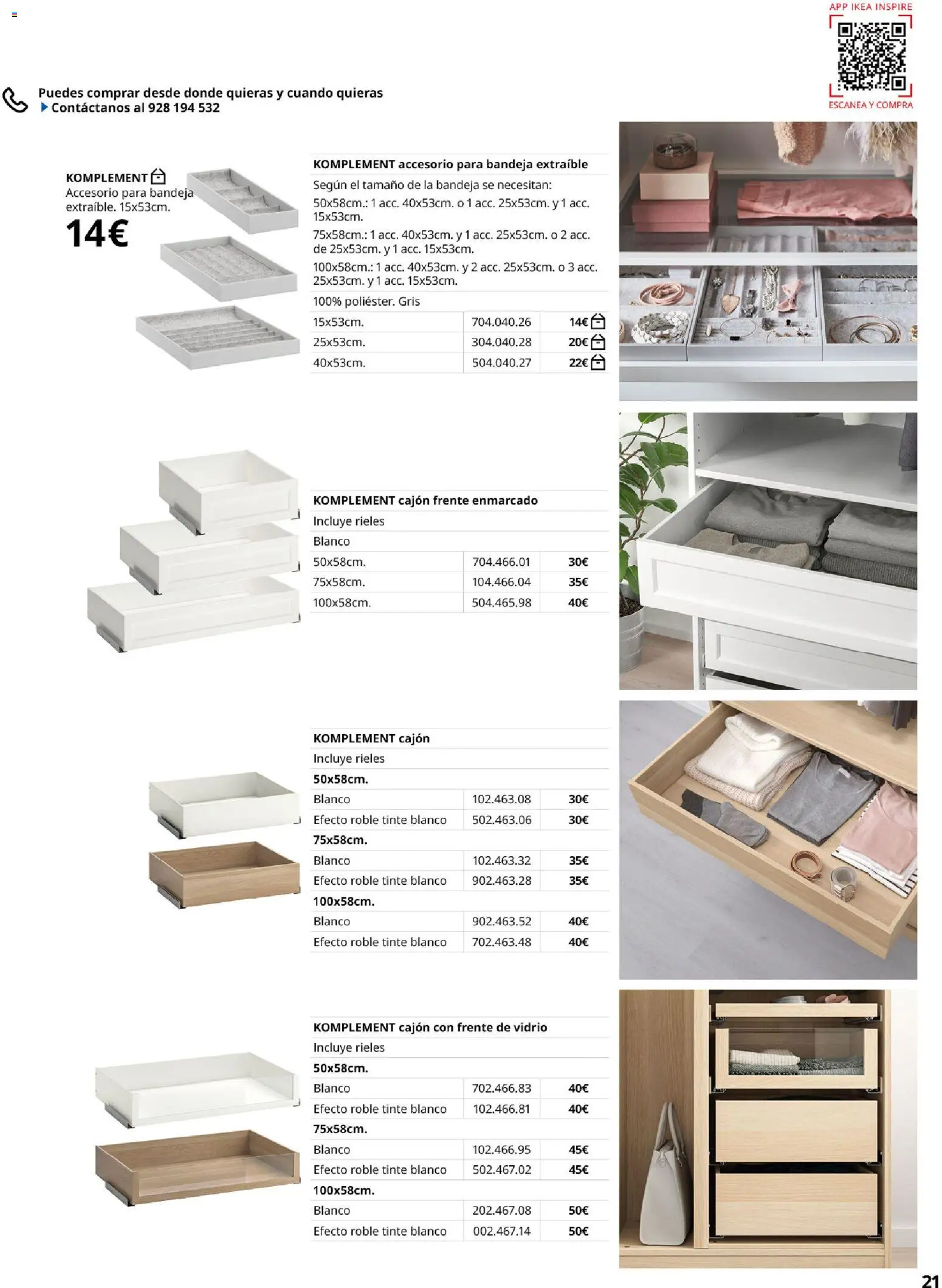 Catálogo IKEA Pax y Komplement │ válido desde el 01.02.2026 | Página: 21 | Productos: Tinte, Bandeja