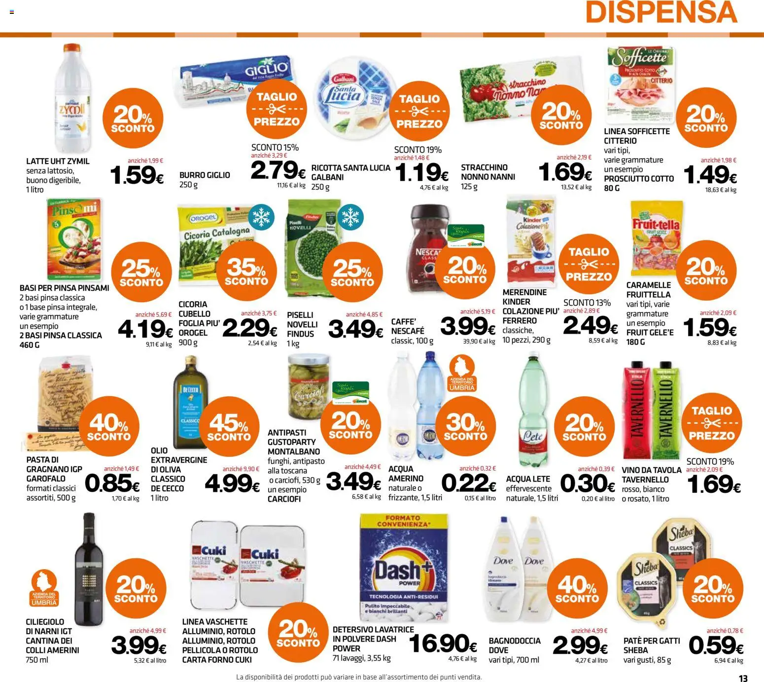 Volantino Superconti del 12.02.2026 | Pagina: 14 | Prodotti: Carciofi, Piselli, Ricotta, Merendine