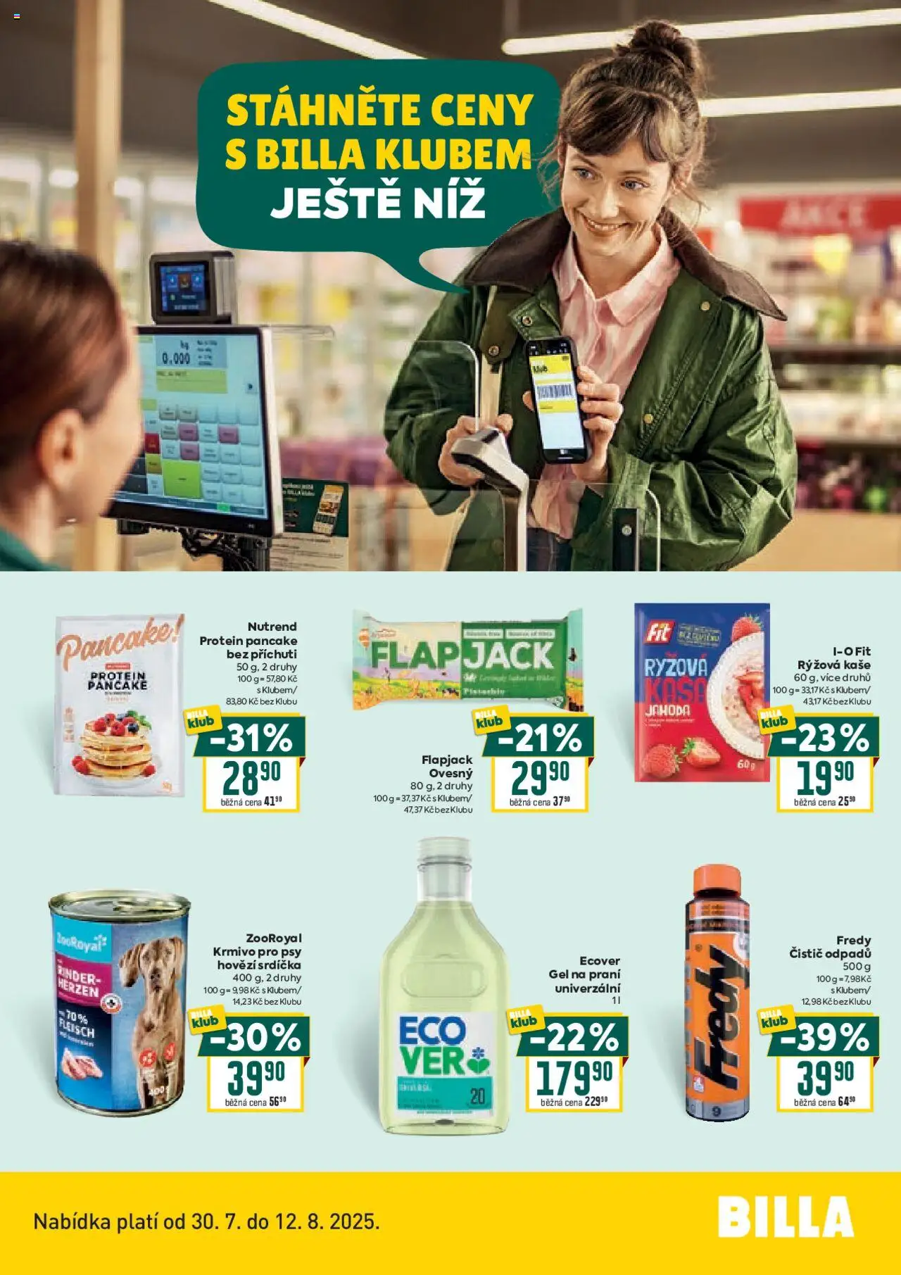 Billa leták - Bonus club od 30.07.2025 | Strana: 2 | Produkty: Rýžová kaše, Flapjack, Kaše, Protein