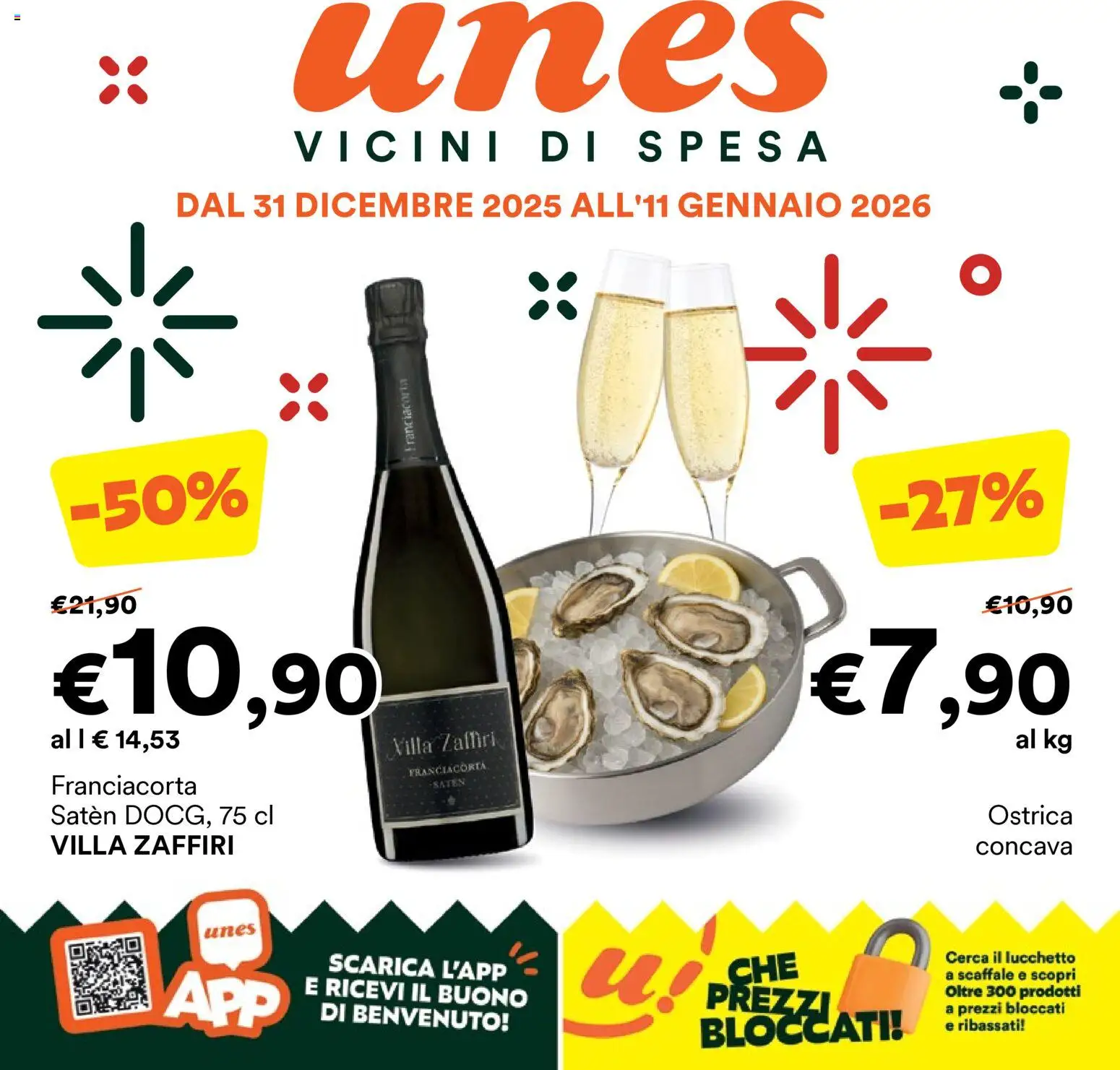 Volantino Unes del 31.12.2025 | Pagina: 1 | Prodotti: Scaffale