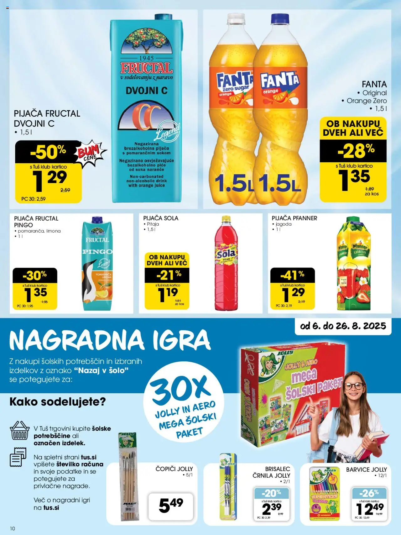 Tuš katalog │ velja od 06.08.2025 | Stran: 10 | Izdelki: Igra, Barvice, Pitaja, Limona