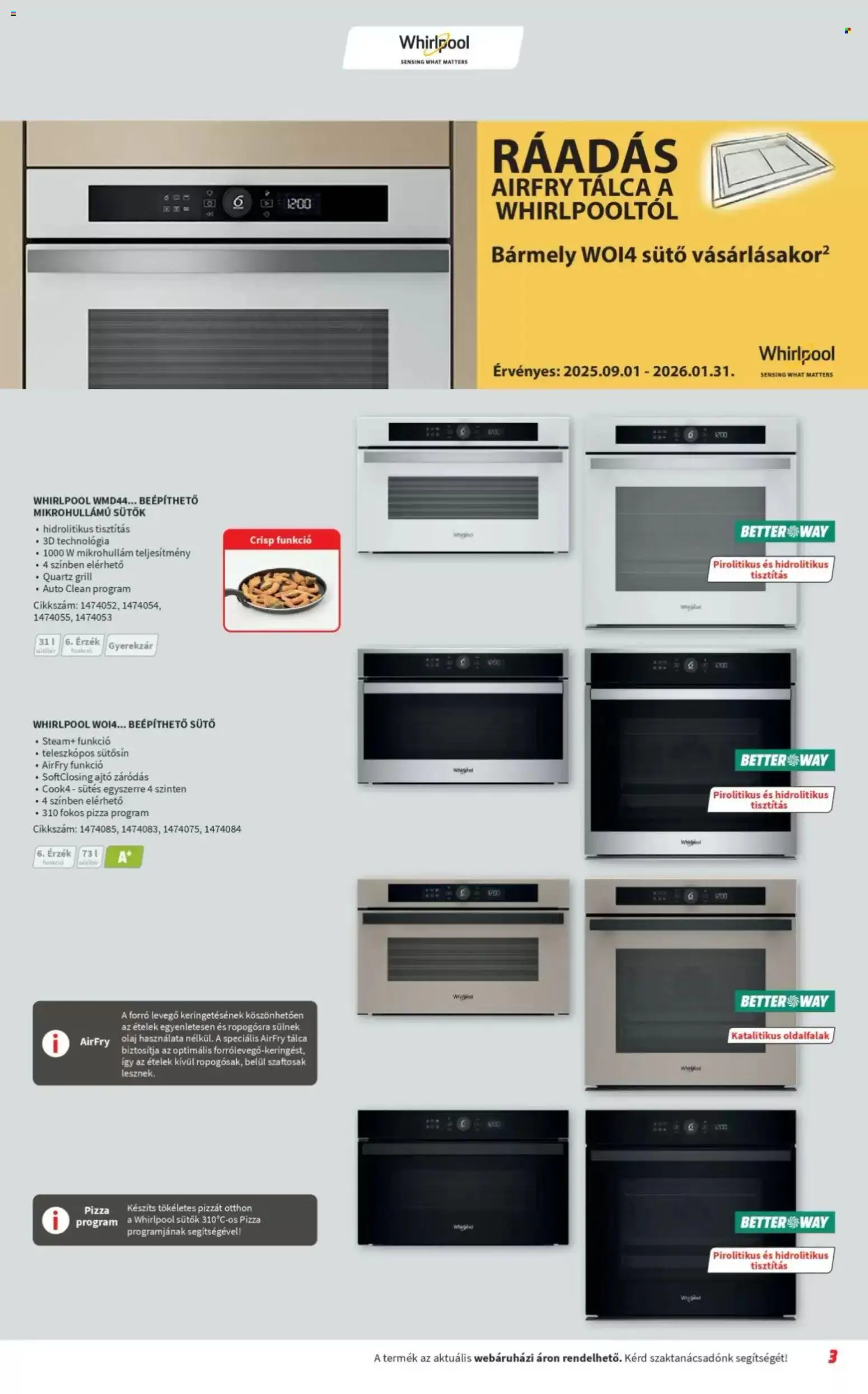 Media Markt akciós ujság - amely érvényes a következő dátumtól: 07.01.2026 | Oldal: 3 | Termékek: Sütő, Grill, Olaj, Pizza