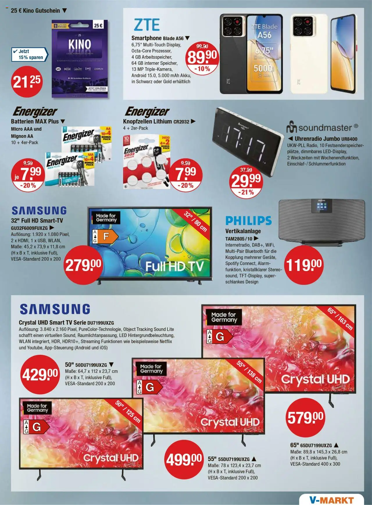 V-Markt - Hallertau / Oberpfalz – gültig ab 09.10.2025 | Seite: 13 | Produkte: Philips, Smart TV, Smartphone, TV