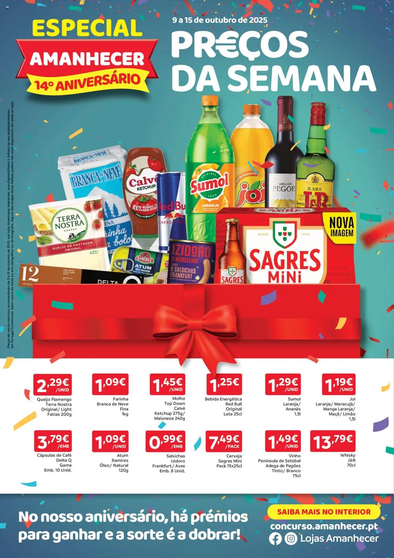 Amanhecer folheto │ válido de 09.10.2025 | Página: 1 | Produtos: Whisky, Delta q, Queijo, Ketchup