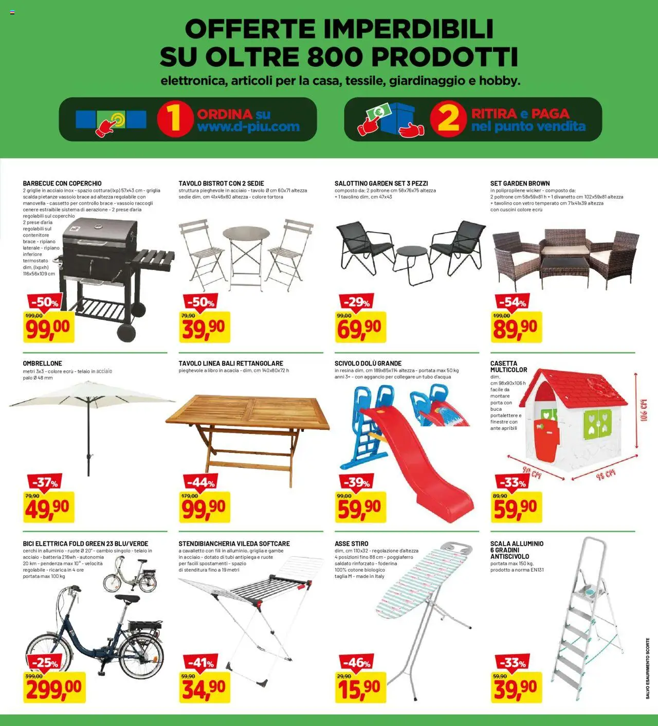 Volantino D Più del 18.08.2025 | Pagina: 19 | Prodotti: Ripiano, Stendibiancheria, Contenitore, Bici elettrica