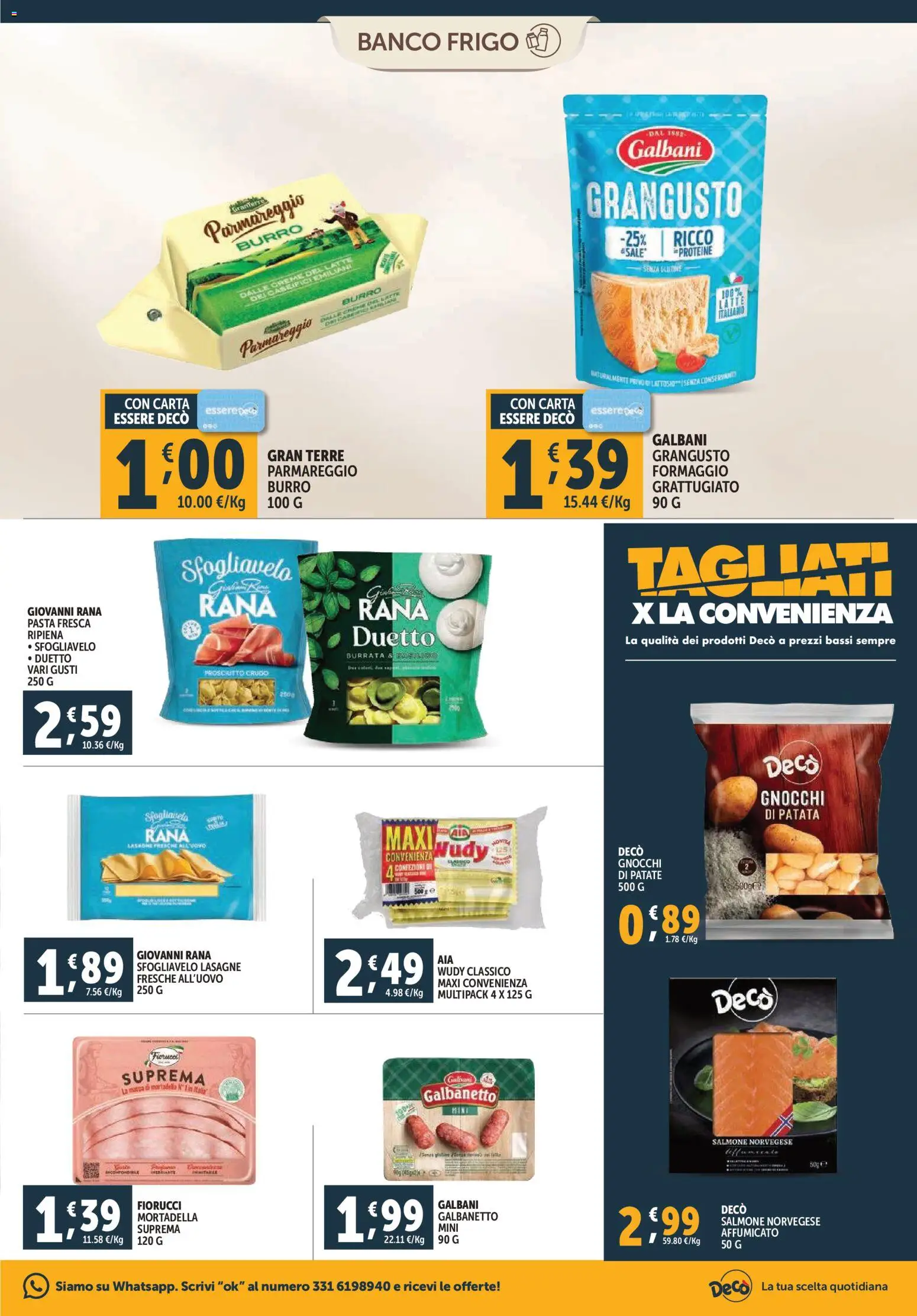 Volantino Decò del 20.11.2025 | Pagina: 7 | Prodotti: Salmone, Patate, Pasta, Burrata