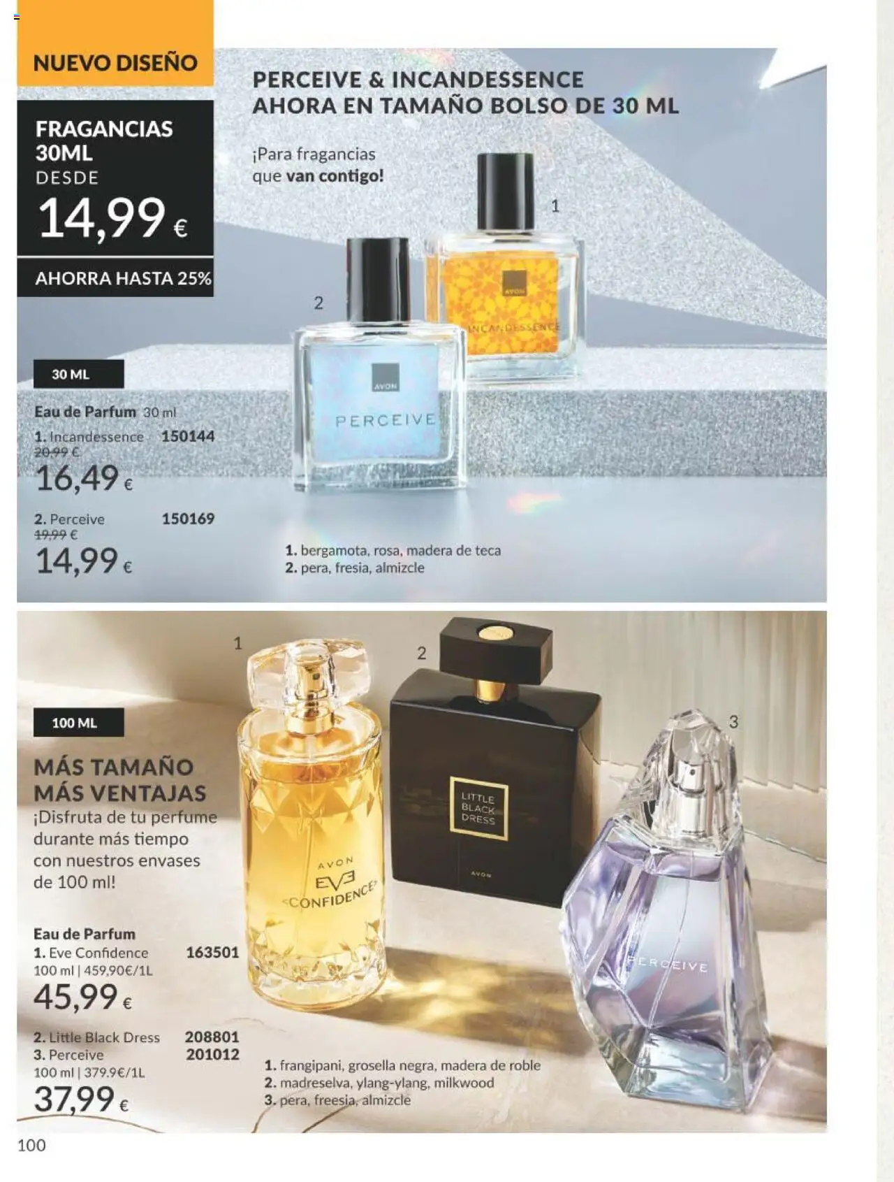 Catálogo AVON campaña 9 │ válido desde el 01.09.2025 | Página: 100 | Productos: Perfume, Bolso, Eau de parfum