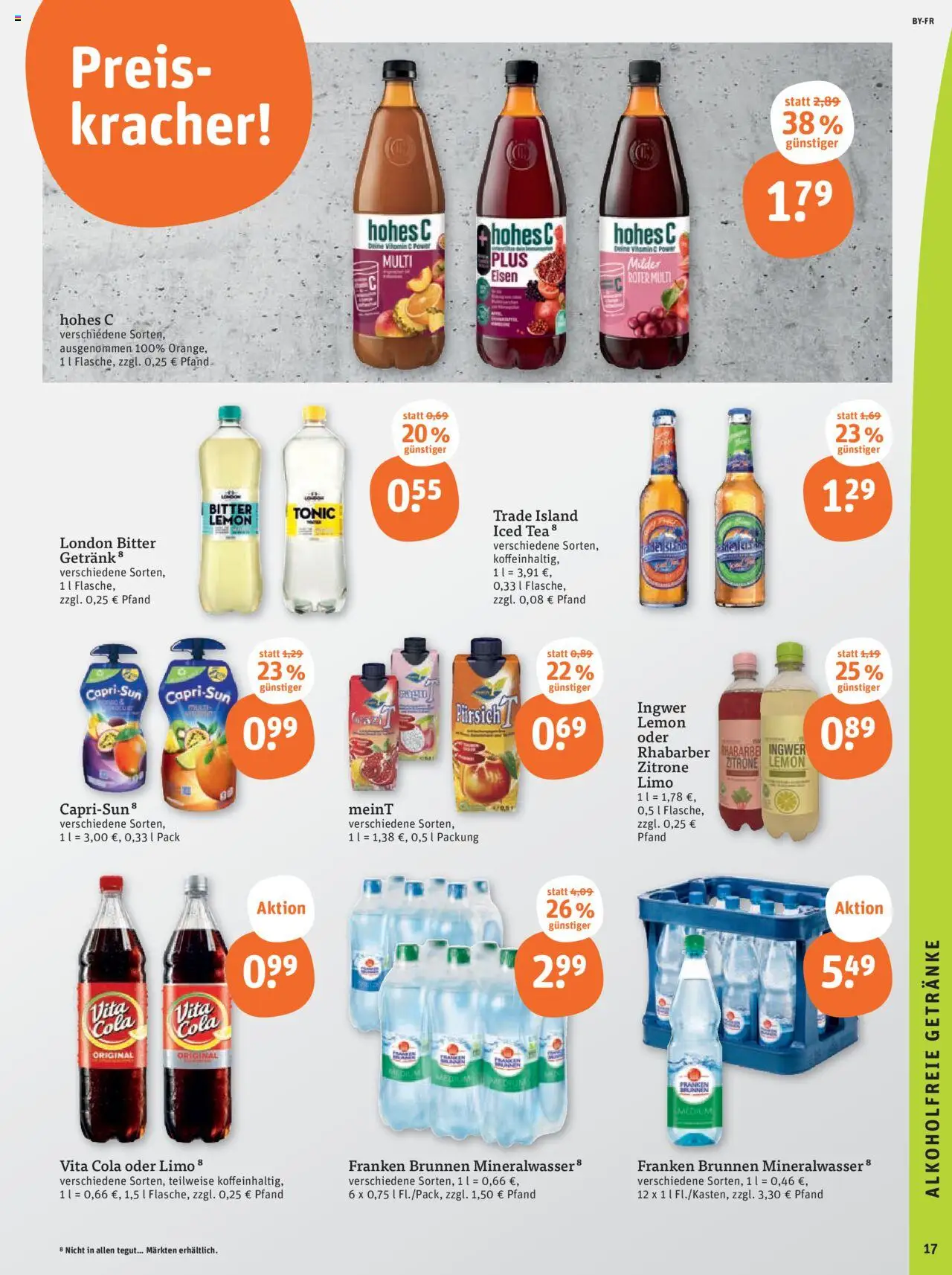 Tegut - Bayern - gültig ab dem 28.07.2025 | Seite: 19 | Produkte: Mineralwasser, Zitrone, Vita cola, Rhabarber