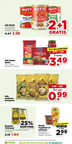Plus - Folder week 42 - Voorbeeld van een folder van Plus, geldig van 15.10.2025 | Pagina: 42 | Producten: Pizza, Pot, Tortilla, Zak