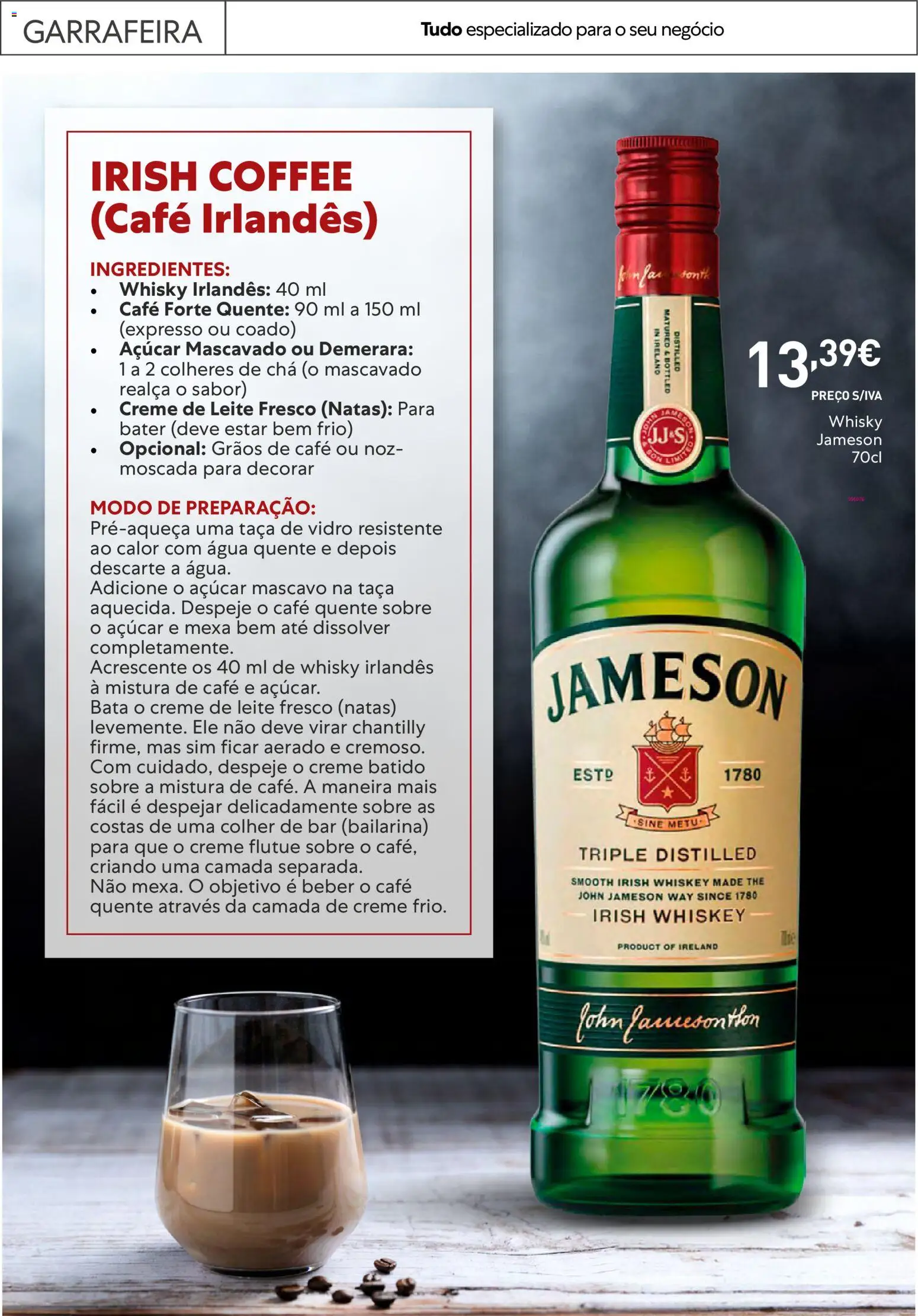 Recheio - Horeca Bons Negócios │ válido de 24.02.2026 | Página: 33 | Produtos: Whisky, Chantilly, Café, Creme de leite