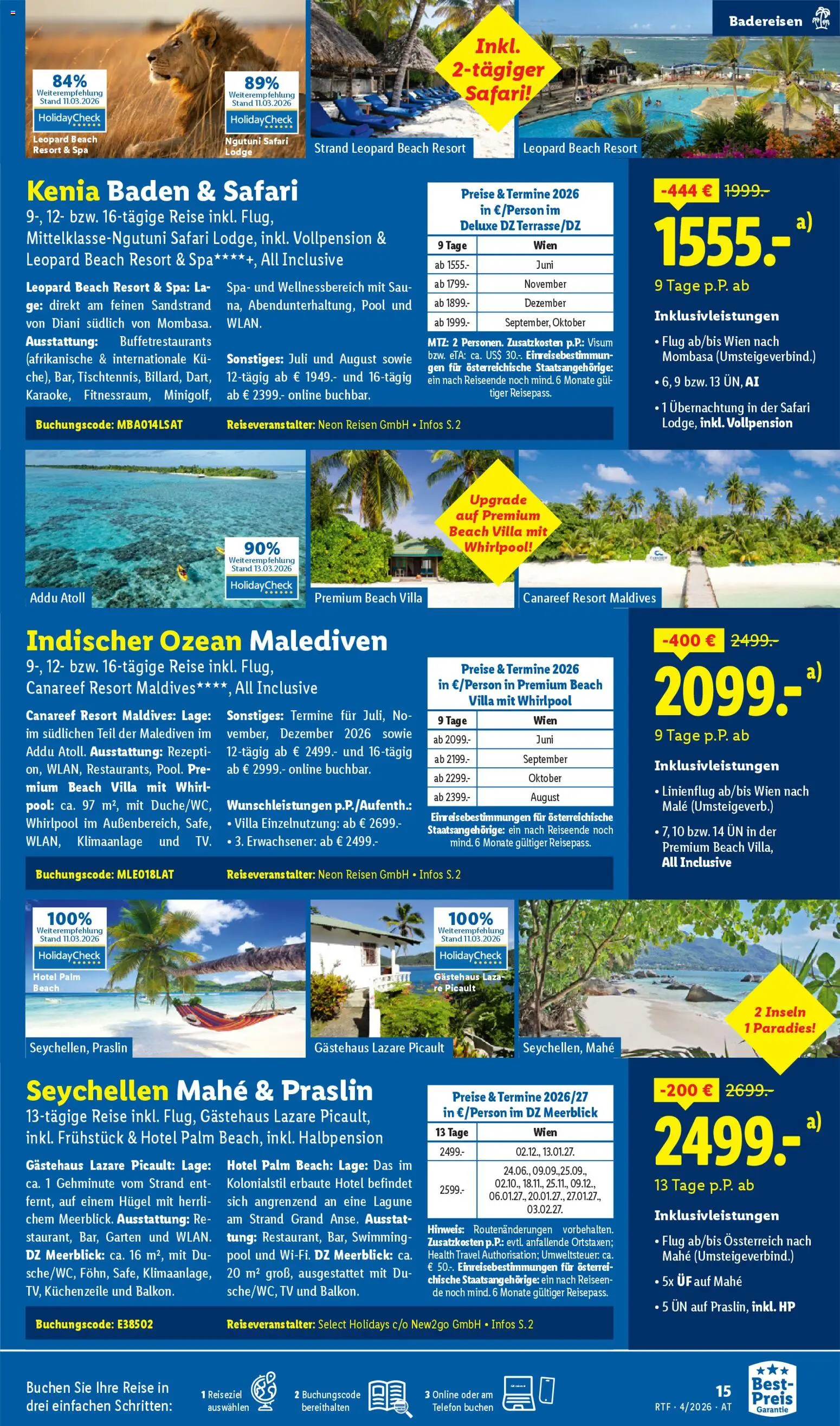 Lidl April/Mai Reise - Highlights gültig ab 11.04.2026 | Seite: 15 | Produkte: Telefon, TV, Klimaanlage, Küchenzeile