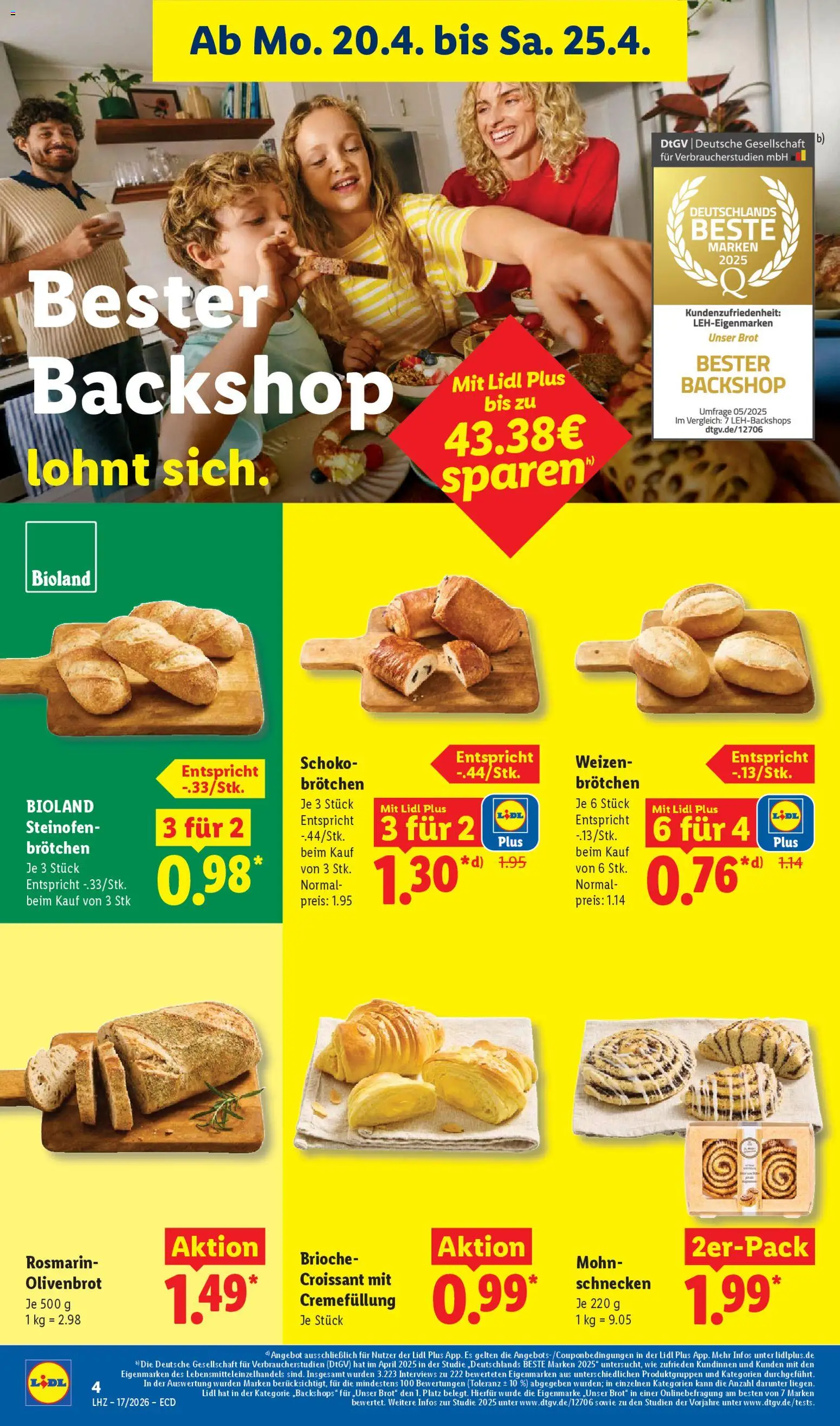 Lidl Německo leták od 20.04.2026 | Strana: 10 | Produkty: Croissant