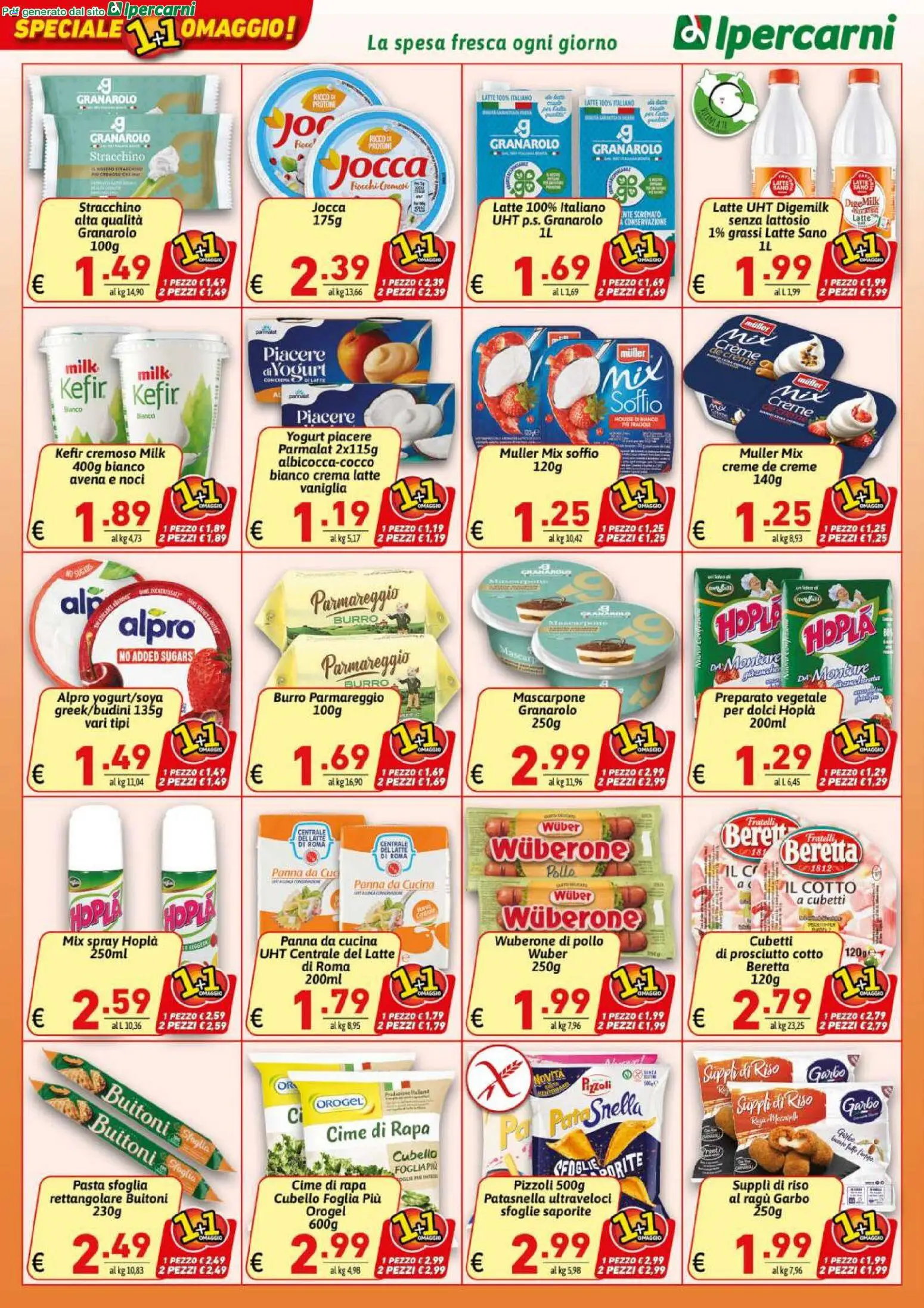 Volantino Ipercarni del 29.04.2026 | Pagina: 6 | Prodotti: Pollo, Riso, Fiocchi, Prosciutto