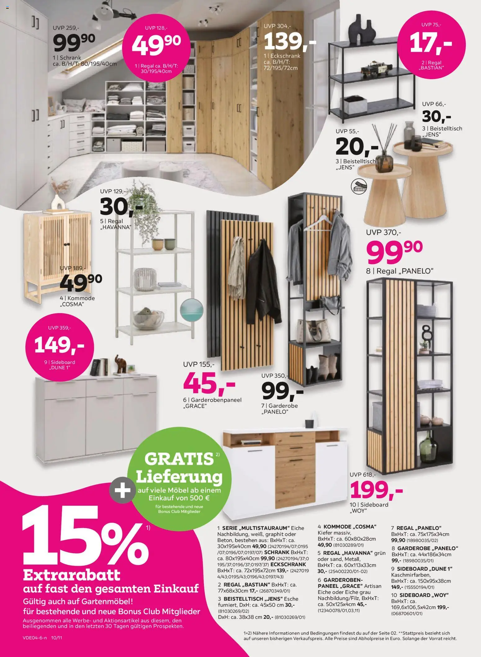 Mömax Prospekt 	 – gültig ab 20.04.2026 | Seite: 10 | Produkte: Sideboard, Beistelltisch, Regal, Gartenmöbel