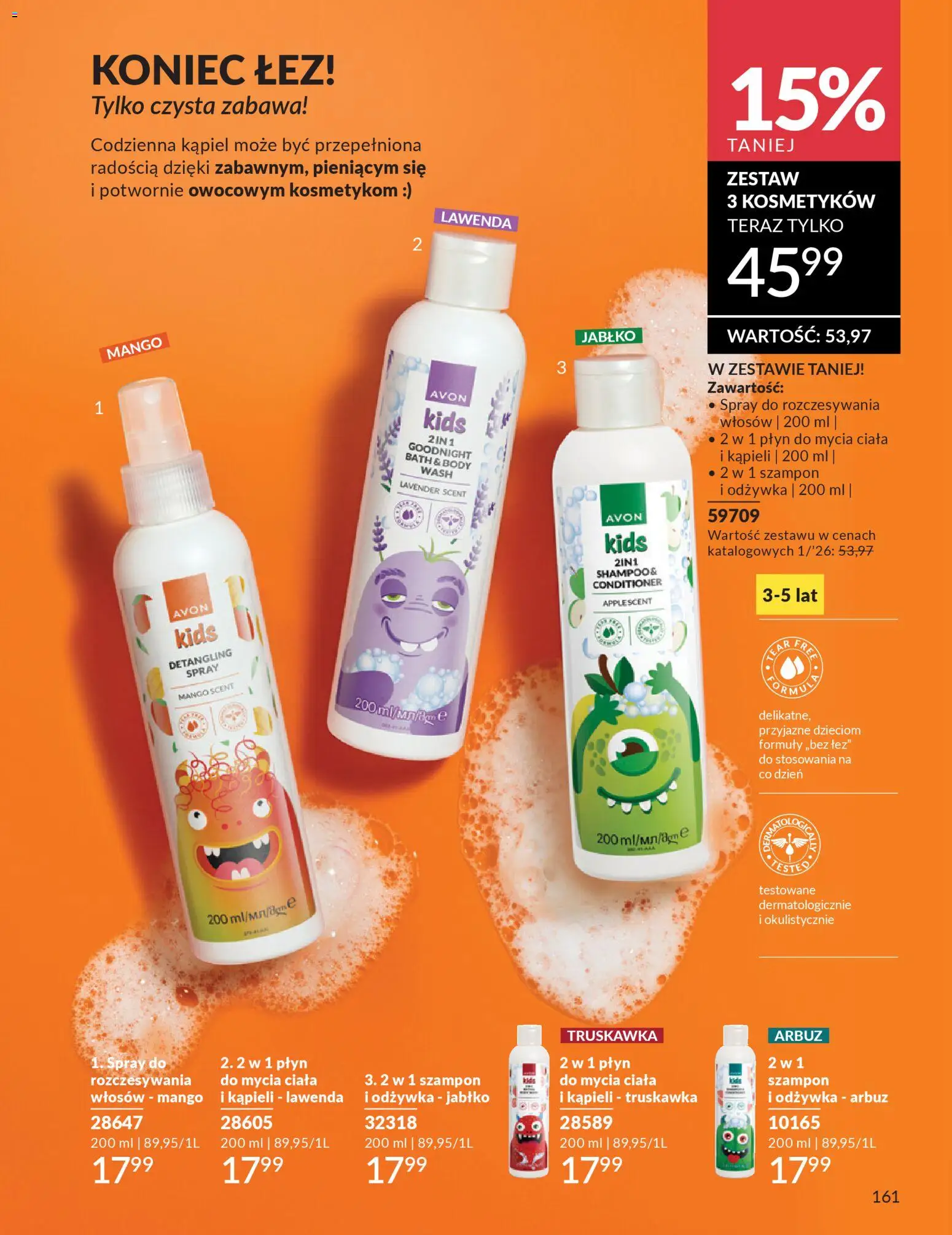 Avon Katalog 1 2026 od 01.01.2026 | Strona: 160 | Produkty: Mango, Szampon, Odżywka, Body