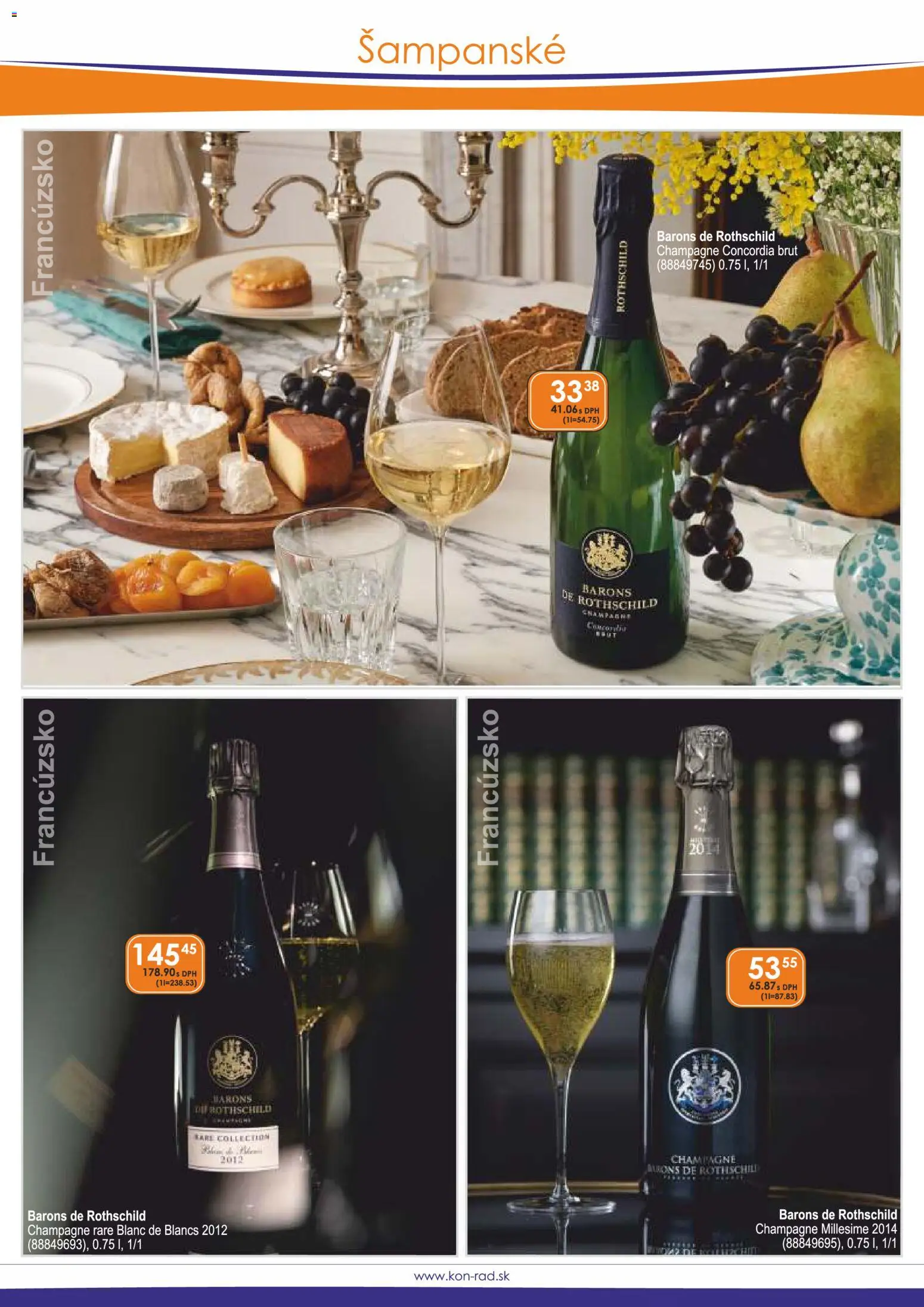 Nové KON - RAD akcie – leták je platný od 01.04.2026 | Strana: 13 | Produkty: Šampanské