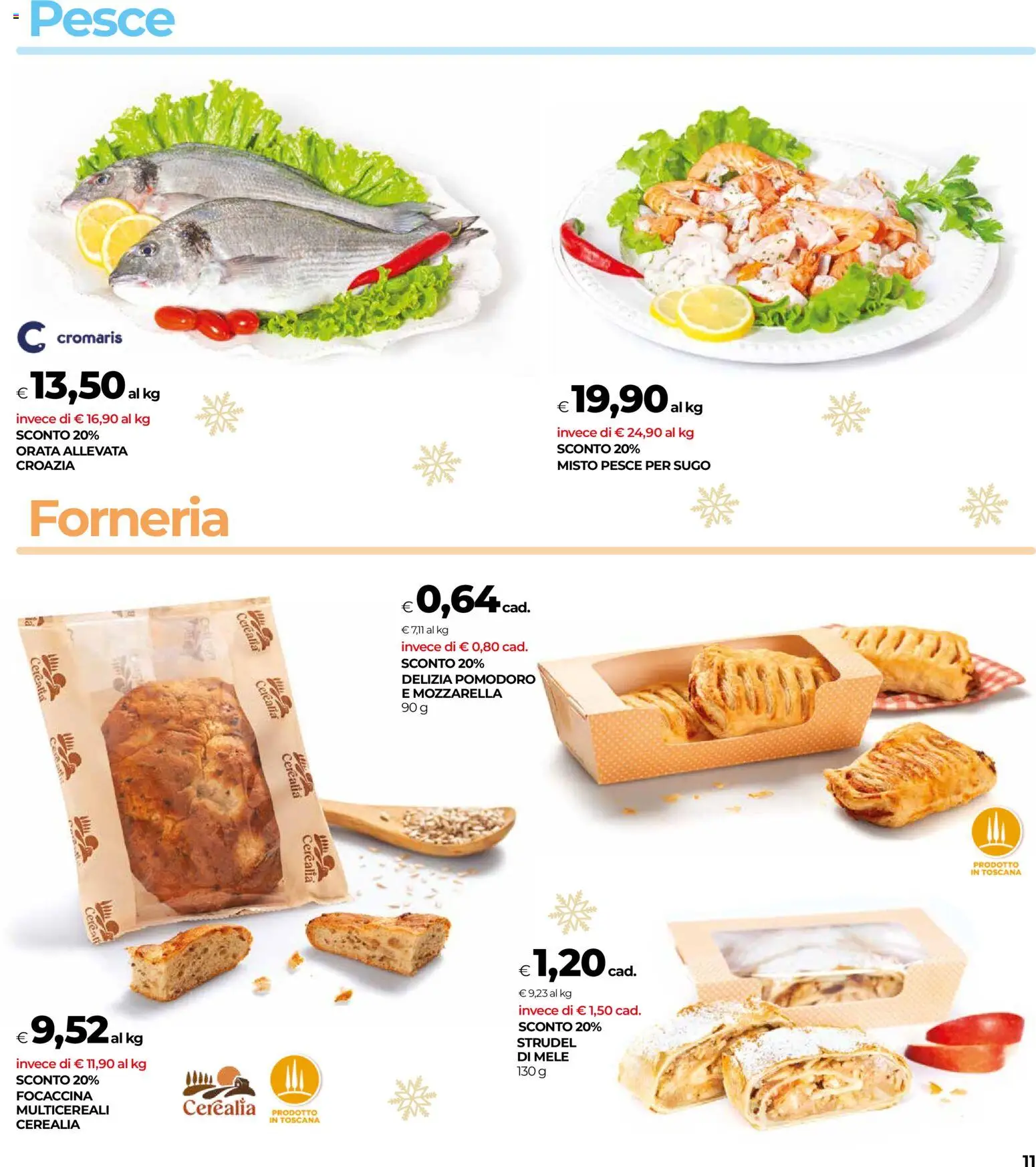Volantino COOP del 04.12.2025 | Pagina: 11 | Prodotti: Mele, Pesce, Orata, Mozzarella