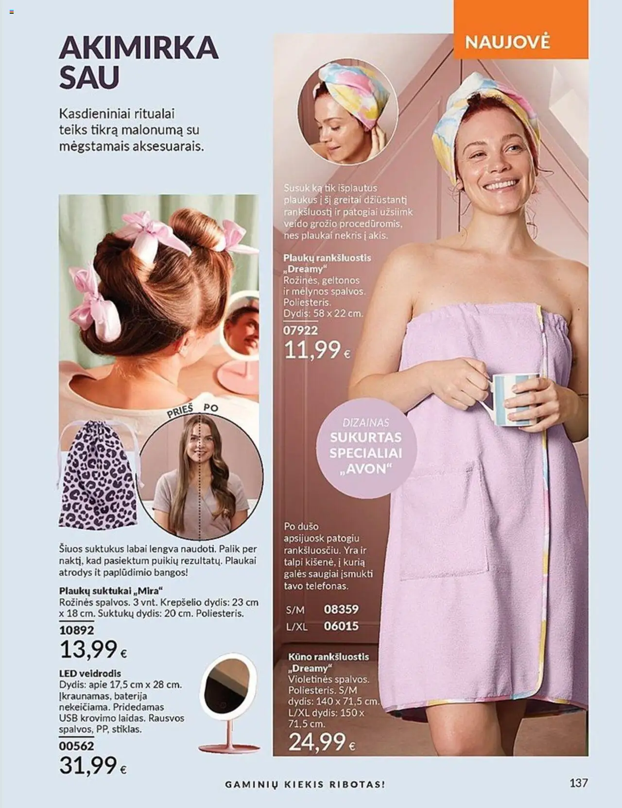 AVON leidinys│galioja nuo 01.07.2025 | Puslapis: 137 | Prekių: Rankšluostis, Baterija, USB, Veidrodis