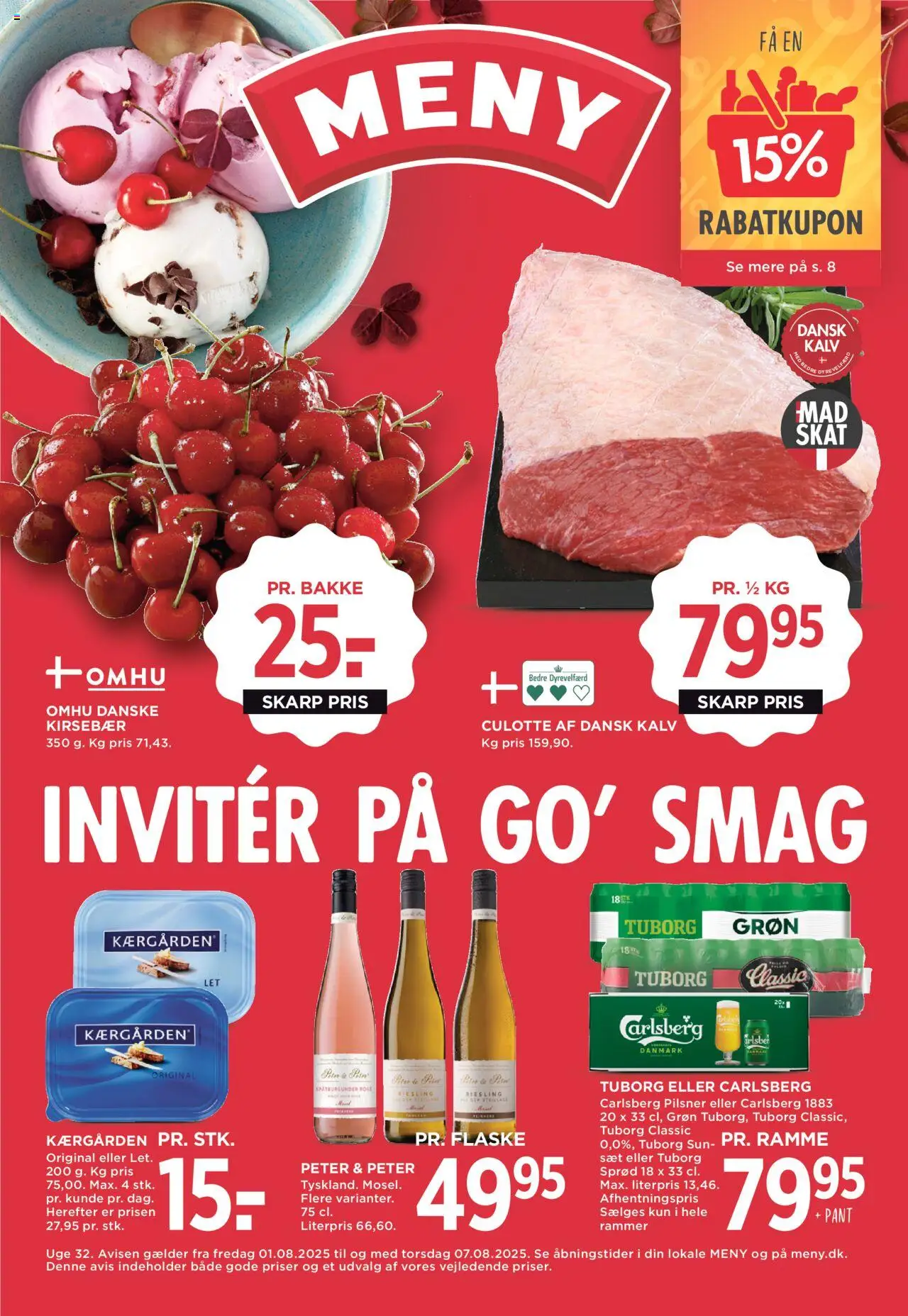 Meny Tilbudsavis gyldig fra 01.08.2025 | Side: 1 | Produkter: Rammer, Kirsebær