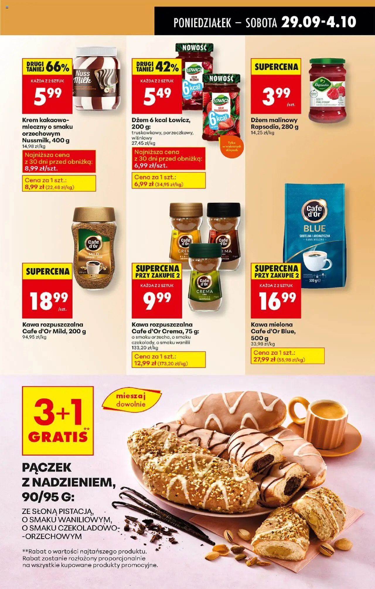 Biedronka gazetka od 29.09.2025 | Strona: 53 | Produkty: Donut, Dżem, Kawa, Krem