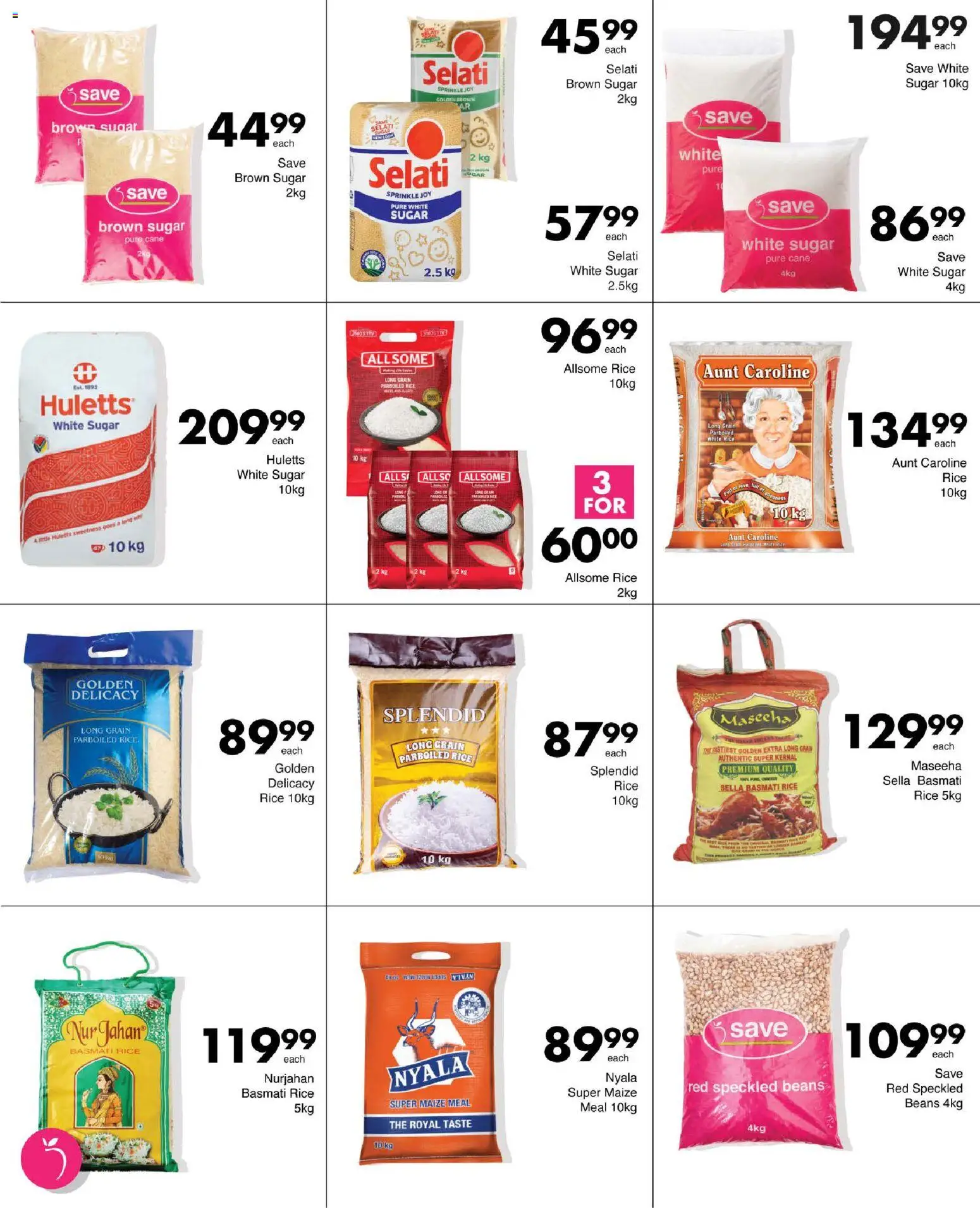 New Save catalogue – valid from 15.01.2026 | Page: 28 | Products: Beans, Maize meal, Rice, Sugar