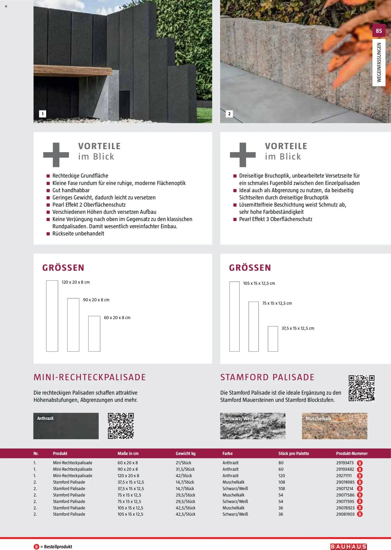 Bauhaus Gartenbaumaterialien gültig ab 01.04.2026 | Seite: 85 | Produkte: Gewicht