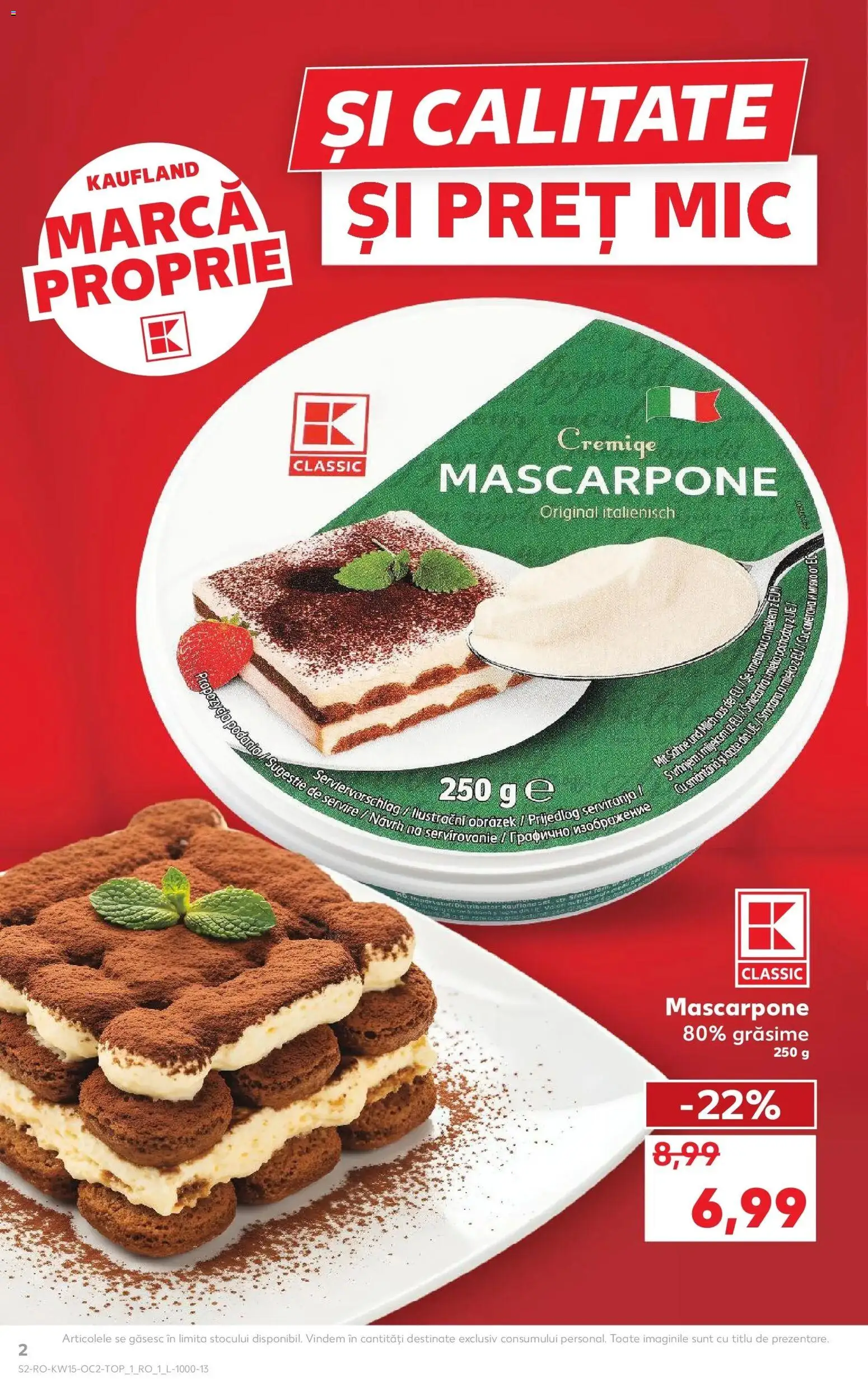 Noul catalog Kaufland – valabil de la 08.04.2026 | Pagină: 2 | Produse: Lapte, Mascarpone