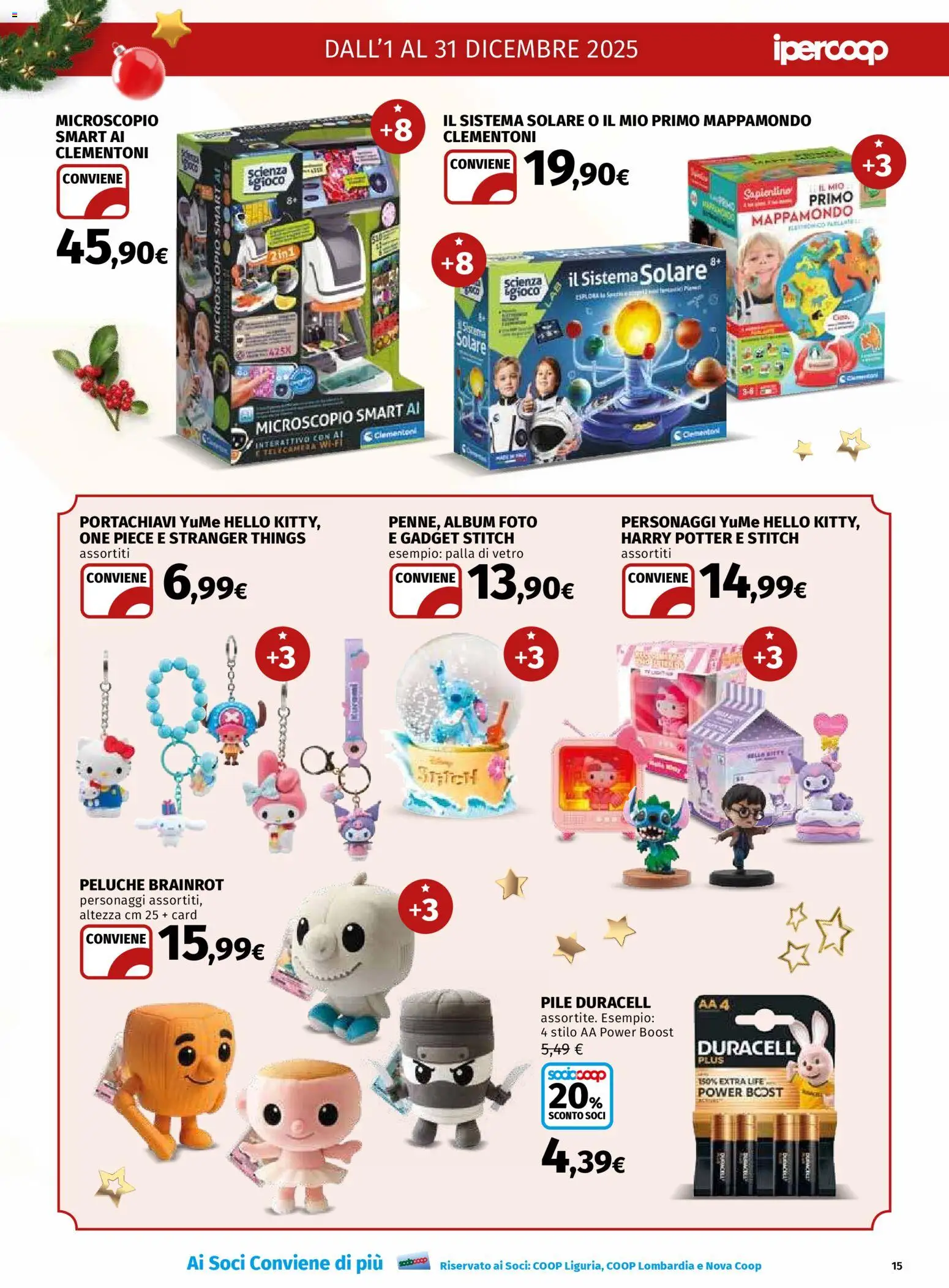 Volantino Ipercoop del 01.12.2025 | Pagina: 15 | Prodotti: Pile, Peluche