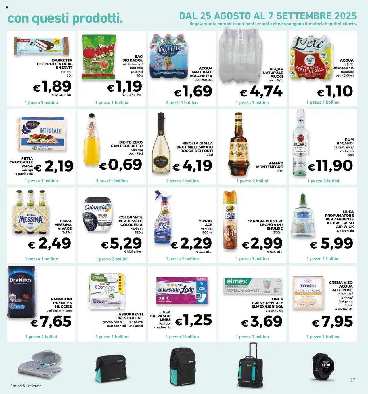 Volantino Conad del 27.08.2025 | Pagina: 27 | Prodotti: Acqua Lete, The, Acqua naturale, Barretta