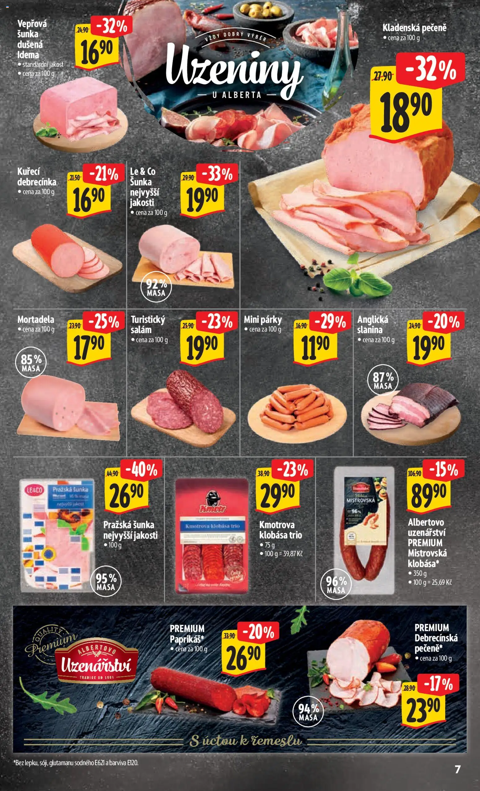 Albert leták - Hypermarket od 25.02.2026 | Strana: 13 | Produkty: Salám, Pražská šunka, Klobása, Uzeniny