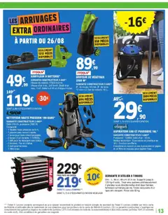  | Page: 13 | Produits: Sac, Aspirateur eau et poussière, Batterie, Tapis