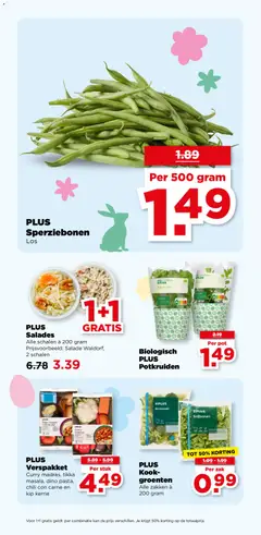 PLUS Salades, Alle schalen à 200 gram Prijsvoorbeeld: Salade Waldorf, 2 schalen - Voorbeeld van een folder van Plus, geldig van 25.03.2026 | Pagina: 10 | Producten: Broccoli, Salades, Zak, Kip