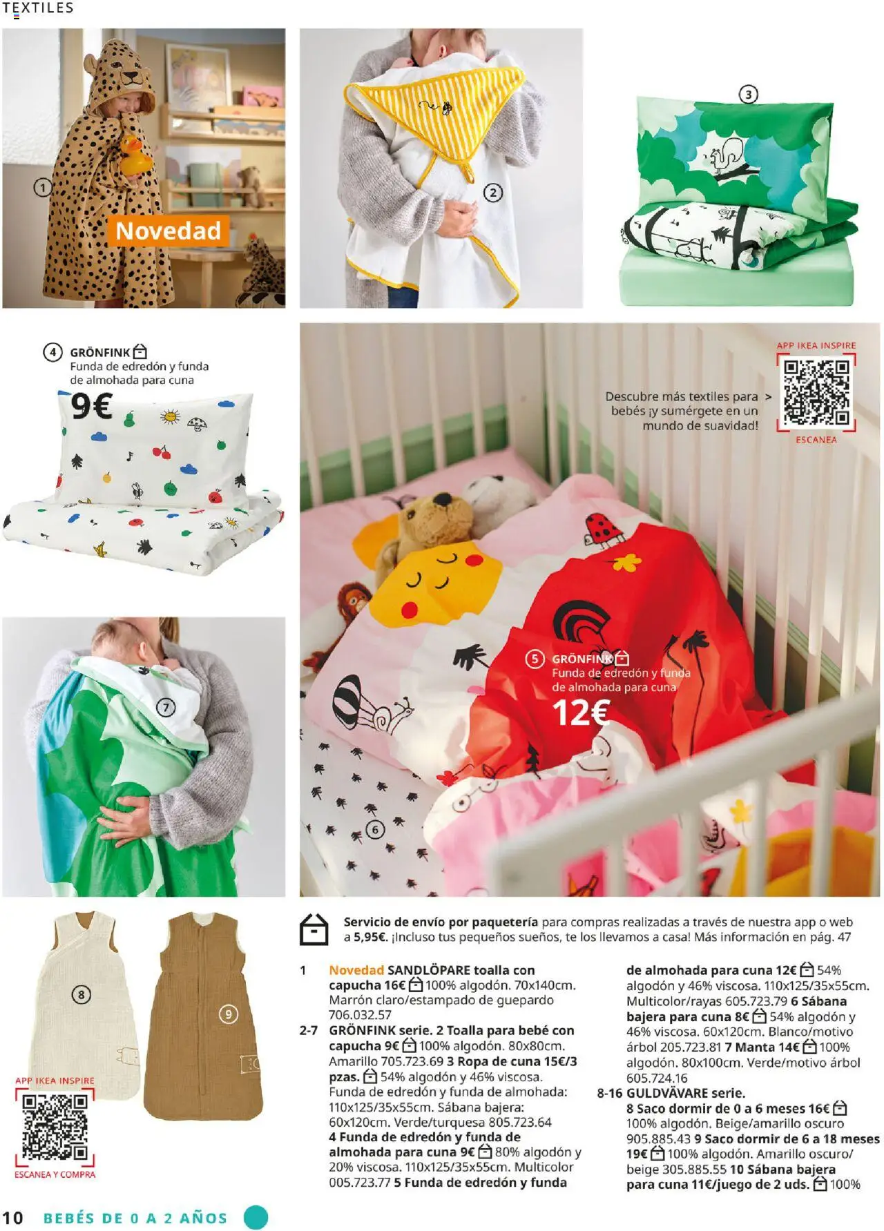 Catálogo IKEA y los niños │ válido desde el 01.09.2025 | Página: 10 | Productos: Edredón, Manta, Funda, Cuna