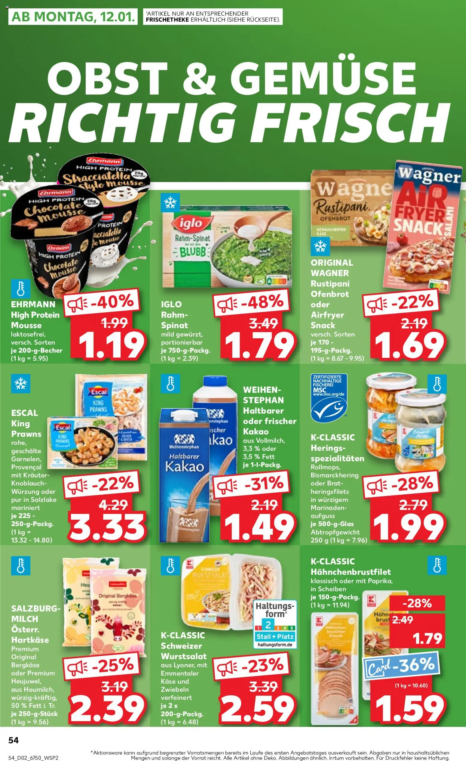 Kaufland prospekt Potsdam	 – gültig ab 08.01.2026 | Seite: 54 | Produkte: Käse, Iglo, Salami, Pizza