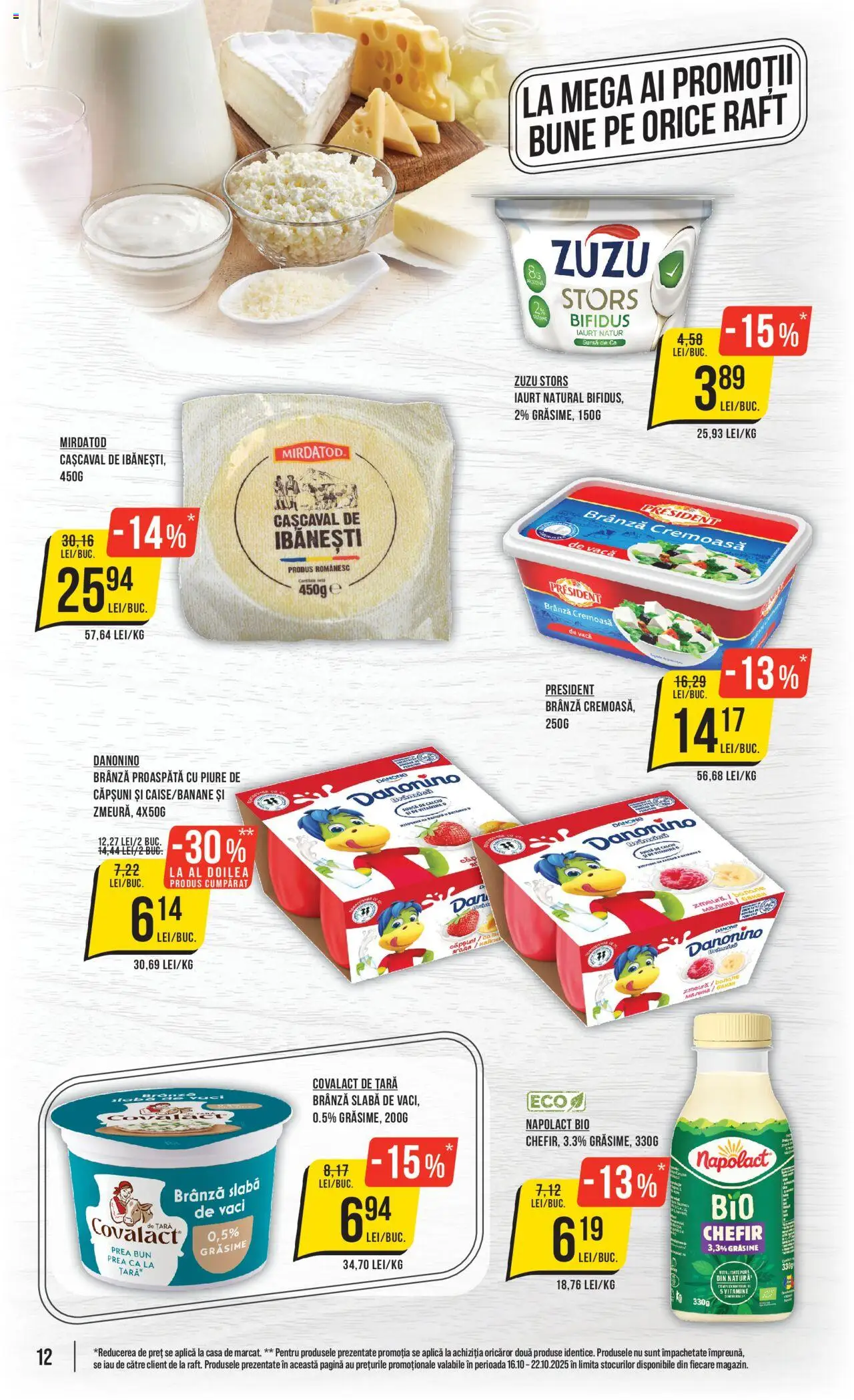 Noul catalog Mega Image – valabil de la 16.10.2025 | Pagină: 12 | Produse: Şerit ödül, Tırnak makası, Brânză, Banane