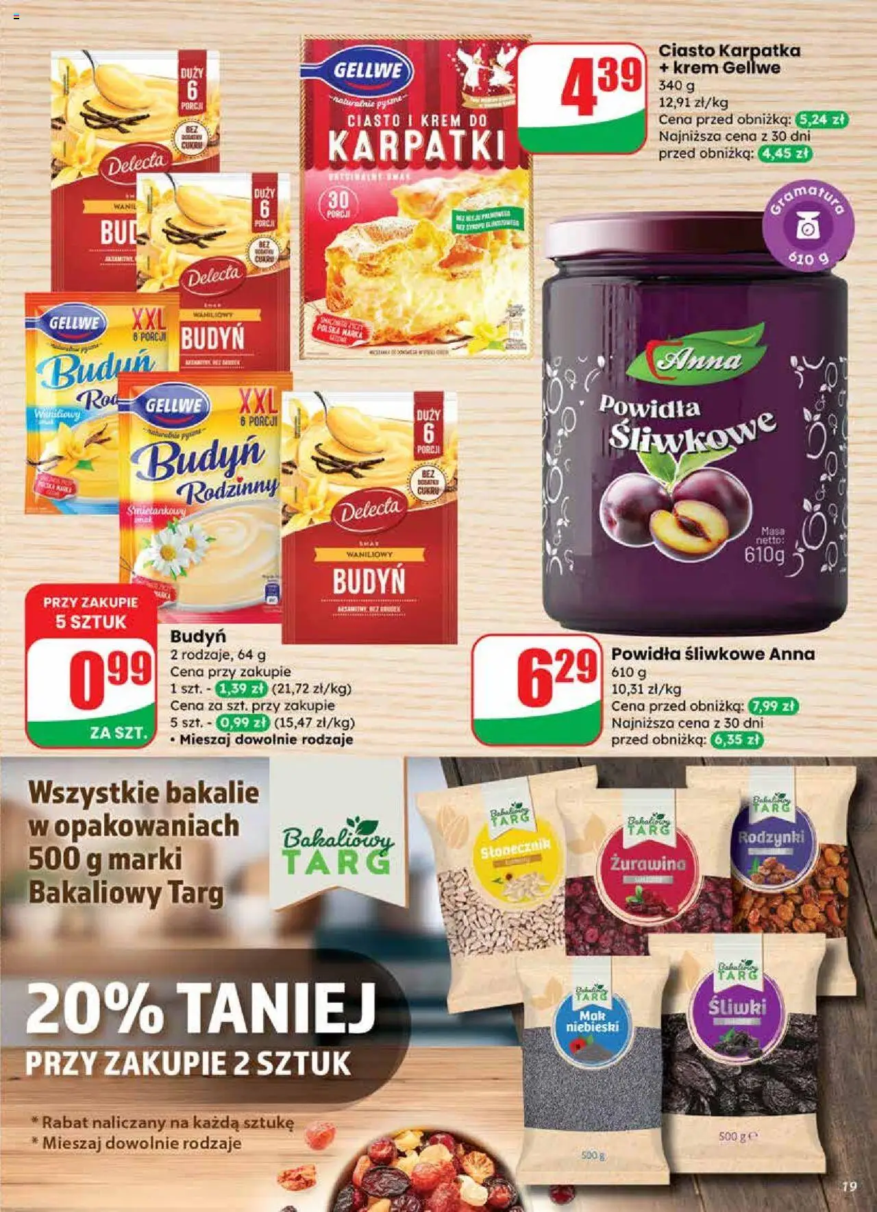 Dino Gazetka od 24.09.2025 | Strona: 19 | Produkty: Mak, Mak niebieski, Powidła, Krem