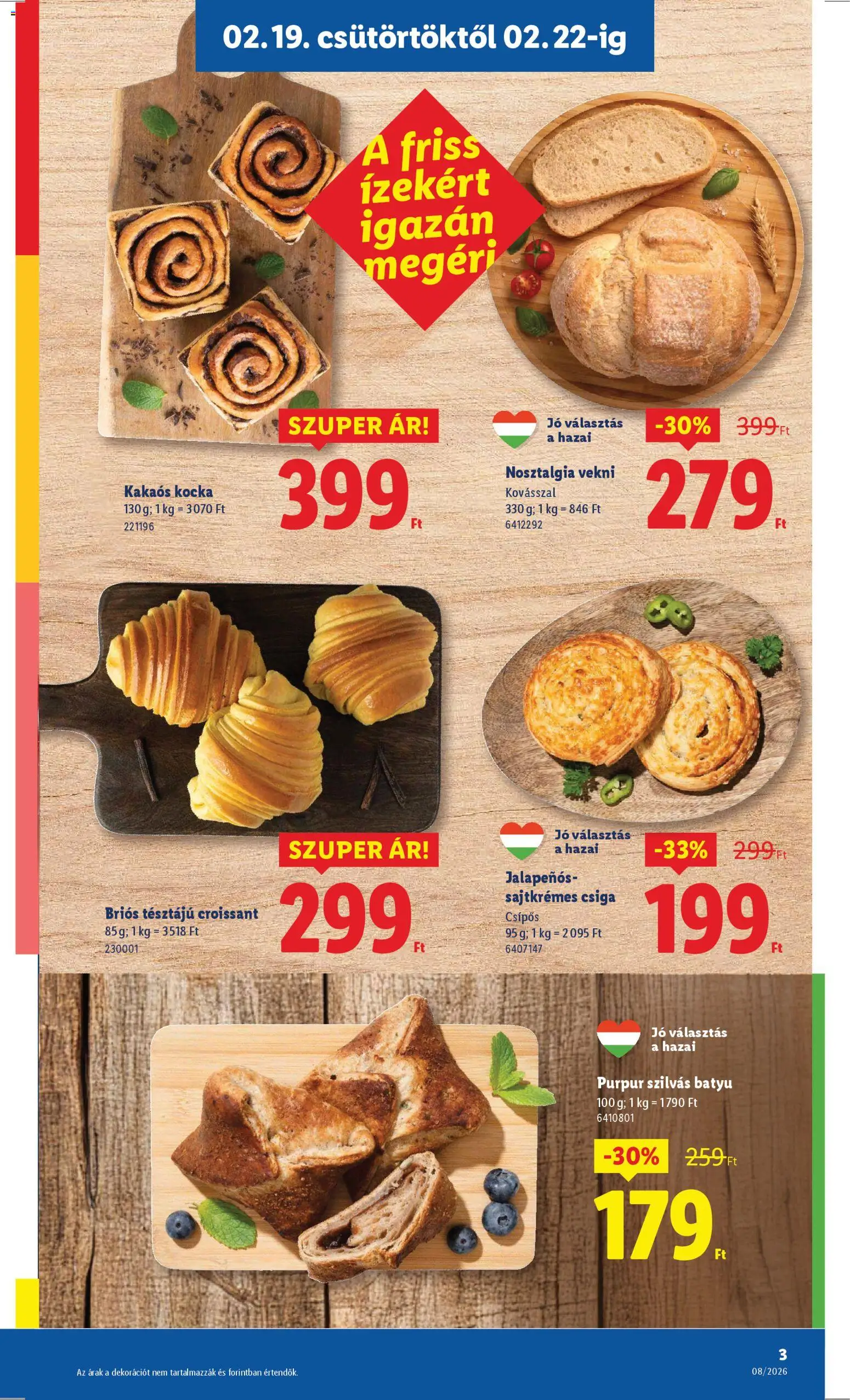 Lidl akciós ujság - amely érvényes a következő dátumtól: 19.02.2026 | Oldal: 3