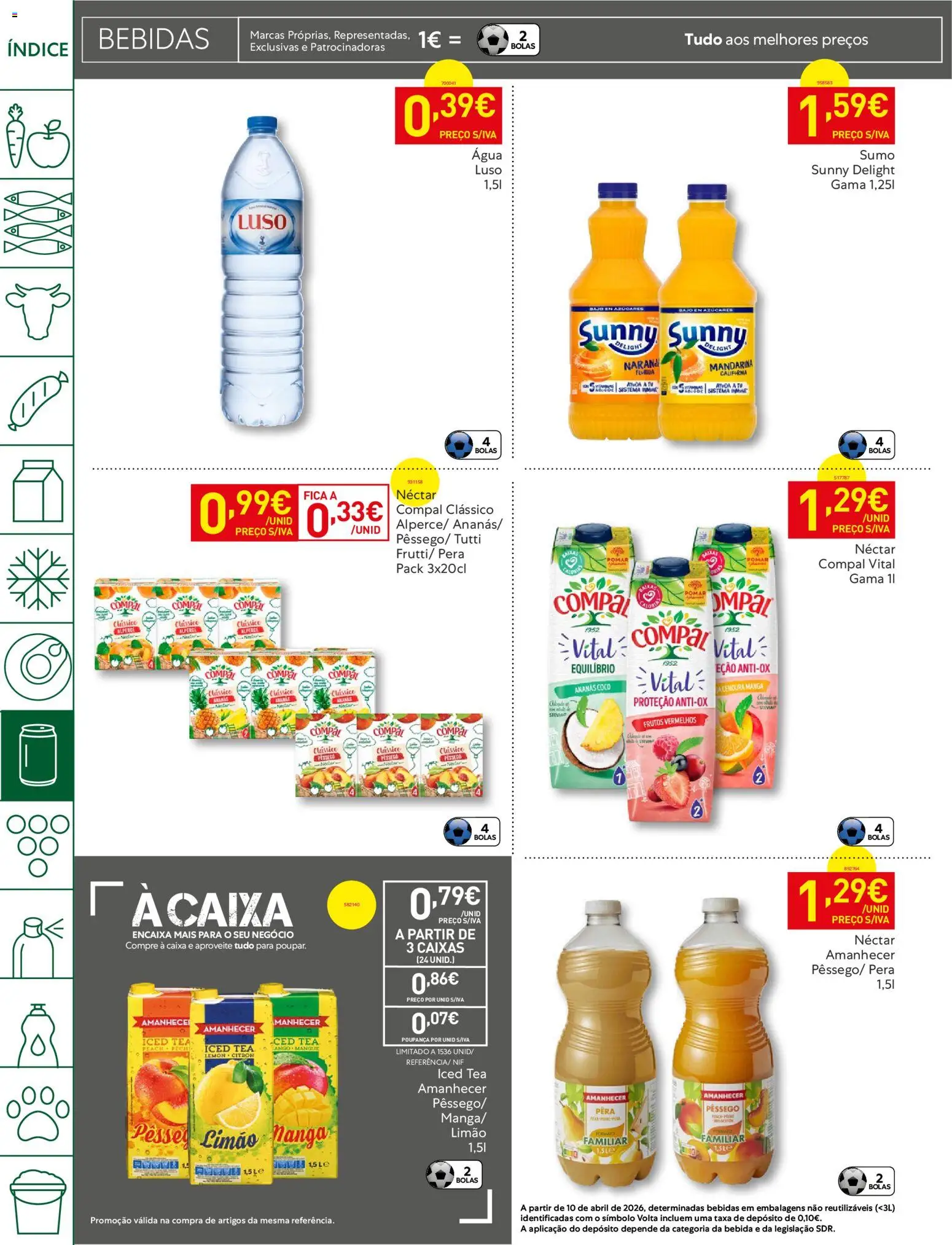 Recheio folheto │ válido de 07.04.2026 | Página: 32 | Produtos: Agua, Caixa, Cenoura, Bebida