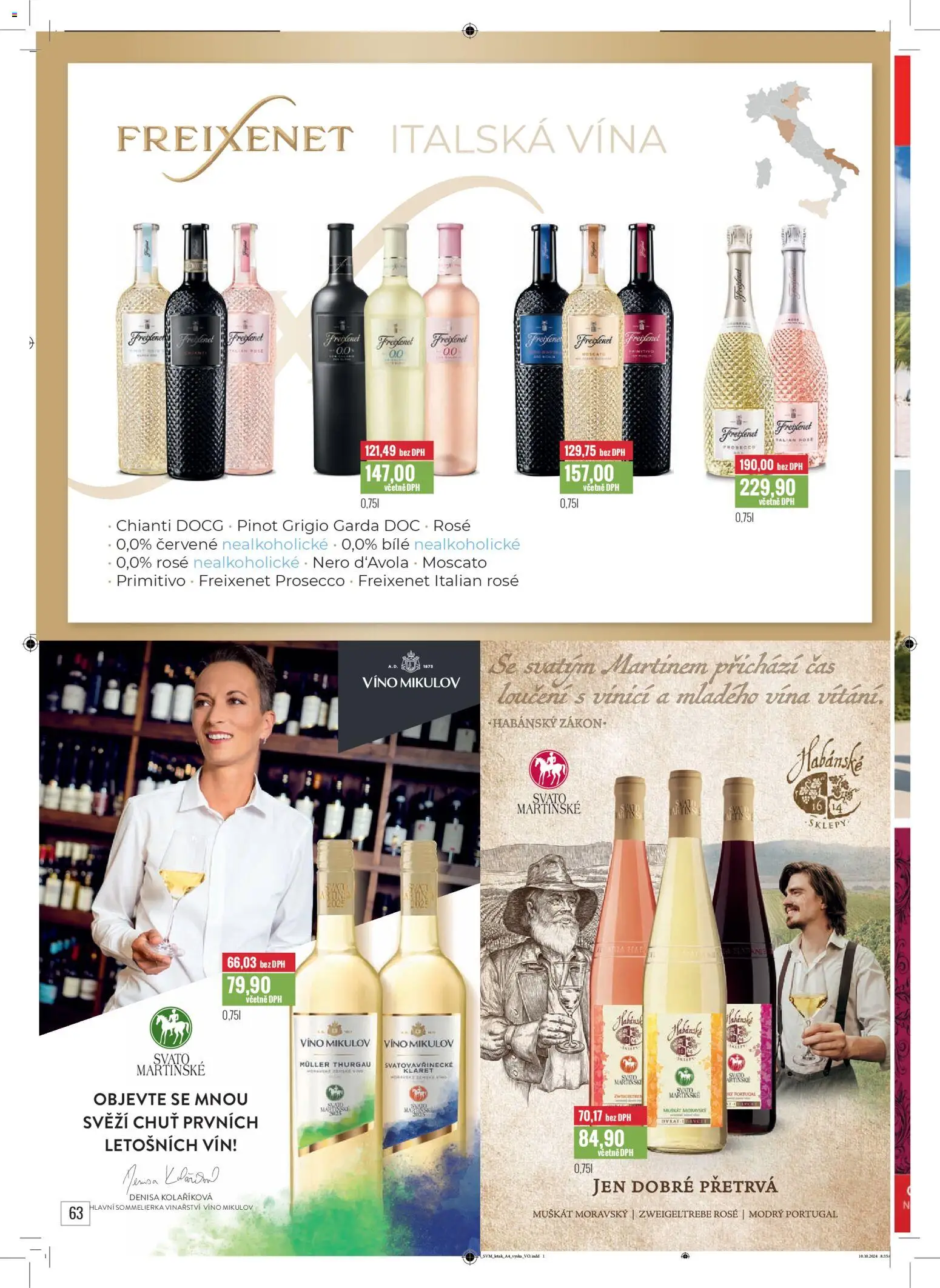 Ratio leták od 01.11.2025 | Strana: 64 | Produkty: Prosecco, Moscato, Nero d'Avola, Pinot Grigio