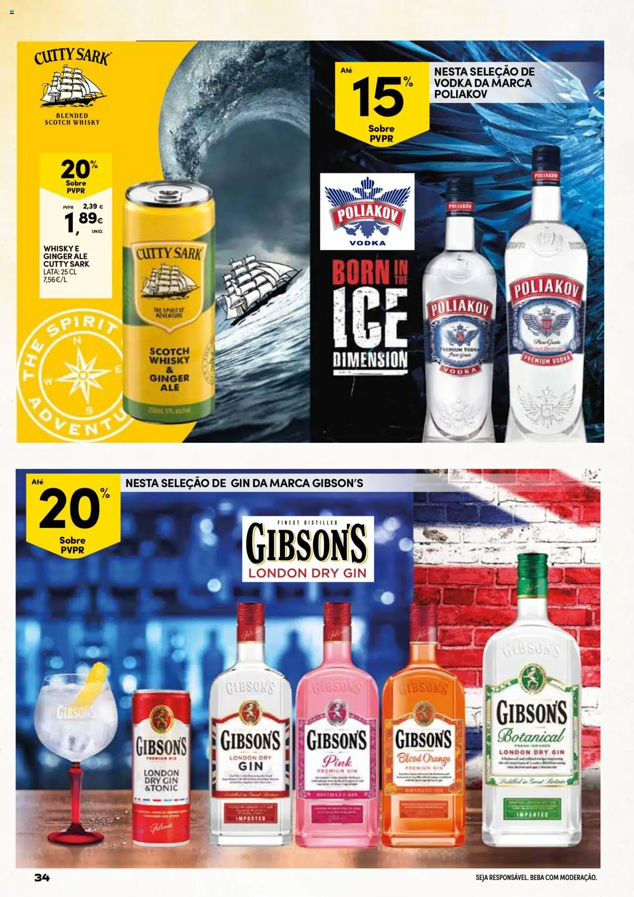 Continente - Verão │ válido de 17.06.2025 | Página: 34 | Produtos: Whisky, Gin, Vodka