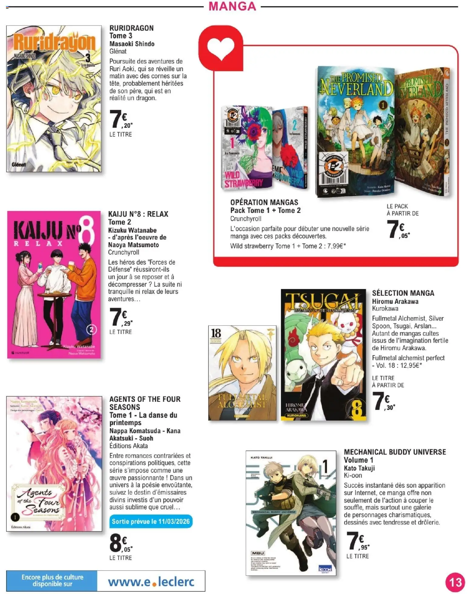 {H1} | Page: 13 | Produits: Manga, Four, Mais, Thé
