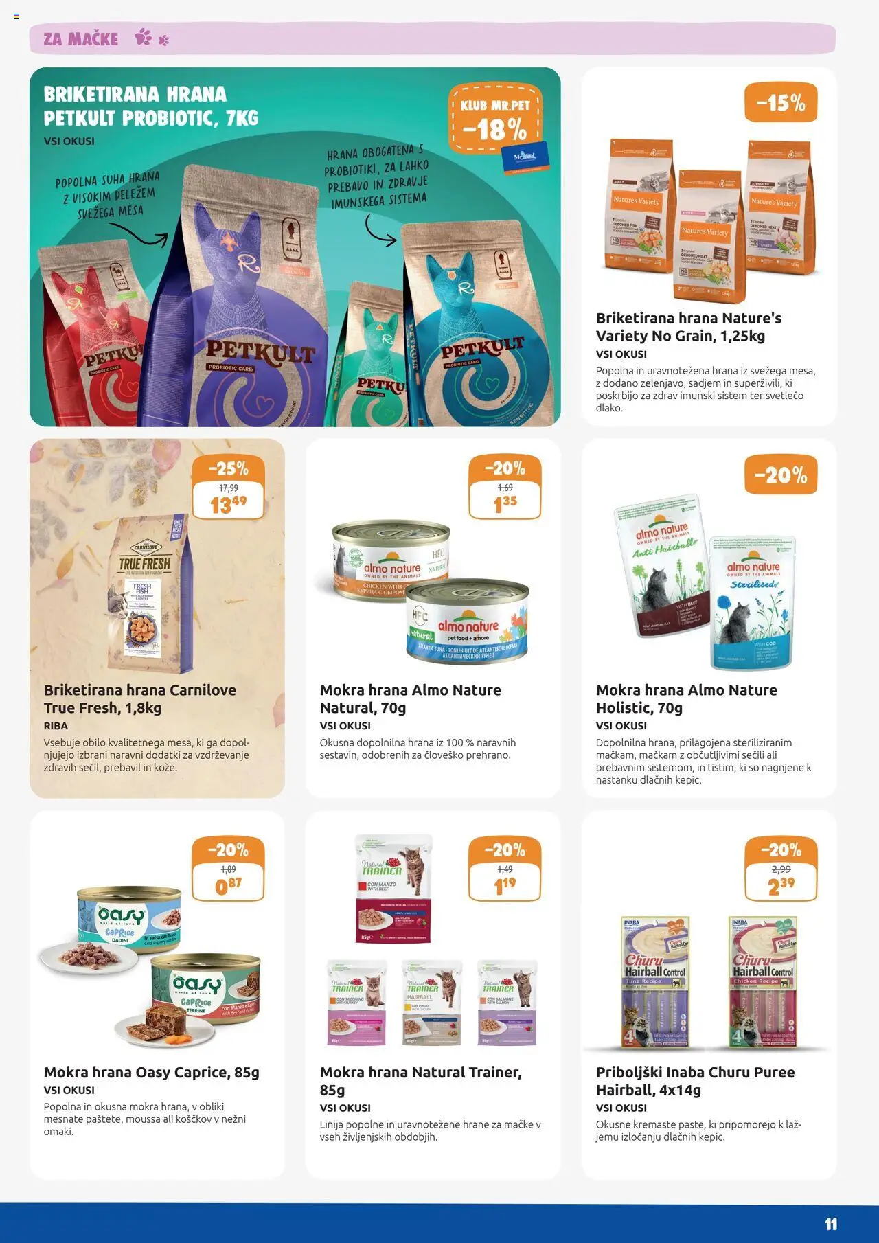 Novi Mr. Pet katalog ponudbe – veljaven od 01.09.2025 | Stran: 10 | Izdelki: Tuna, Priboljški, Riba