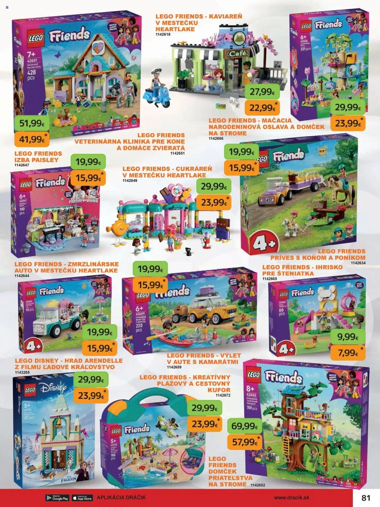 Nové Dráčik akcie – leták je platný od 03.10.2025 | Strana: 81 | Produkty: LEGO, Kufor