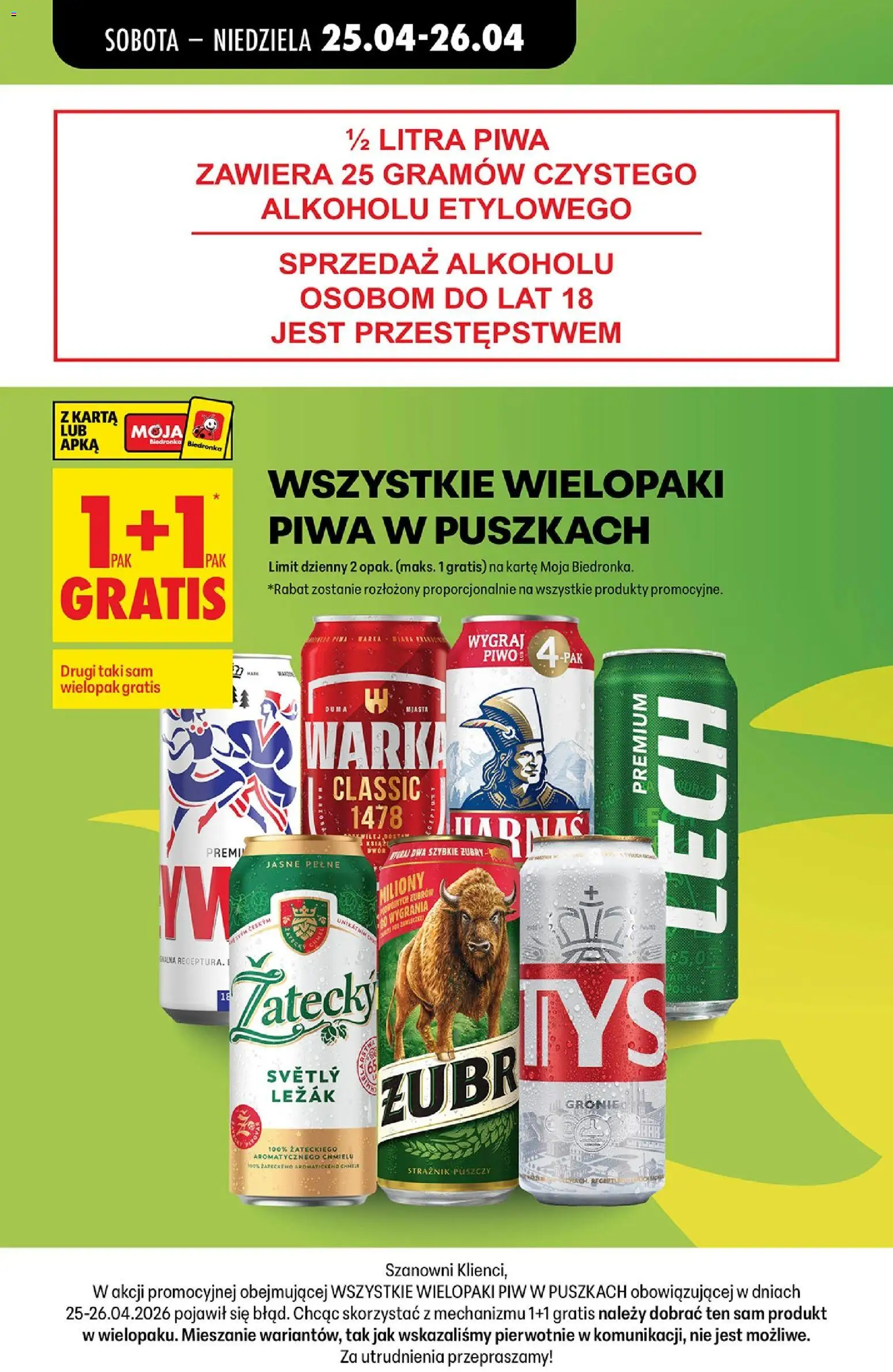Biedronka Polsko leták - Codziennie niskie ceny od 23.04.2026 | Strana: 19 | Produkty: Zubr